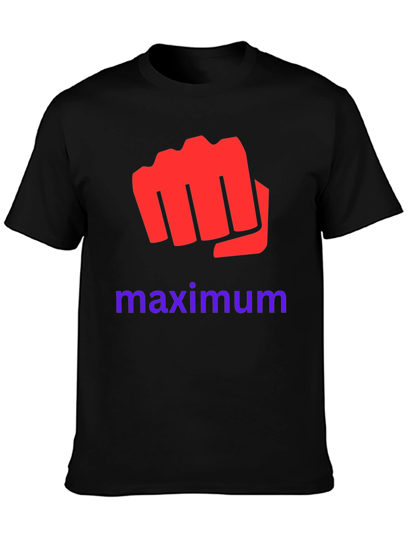 Red Fist Maximum Print Black T-Shirt