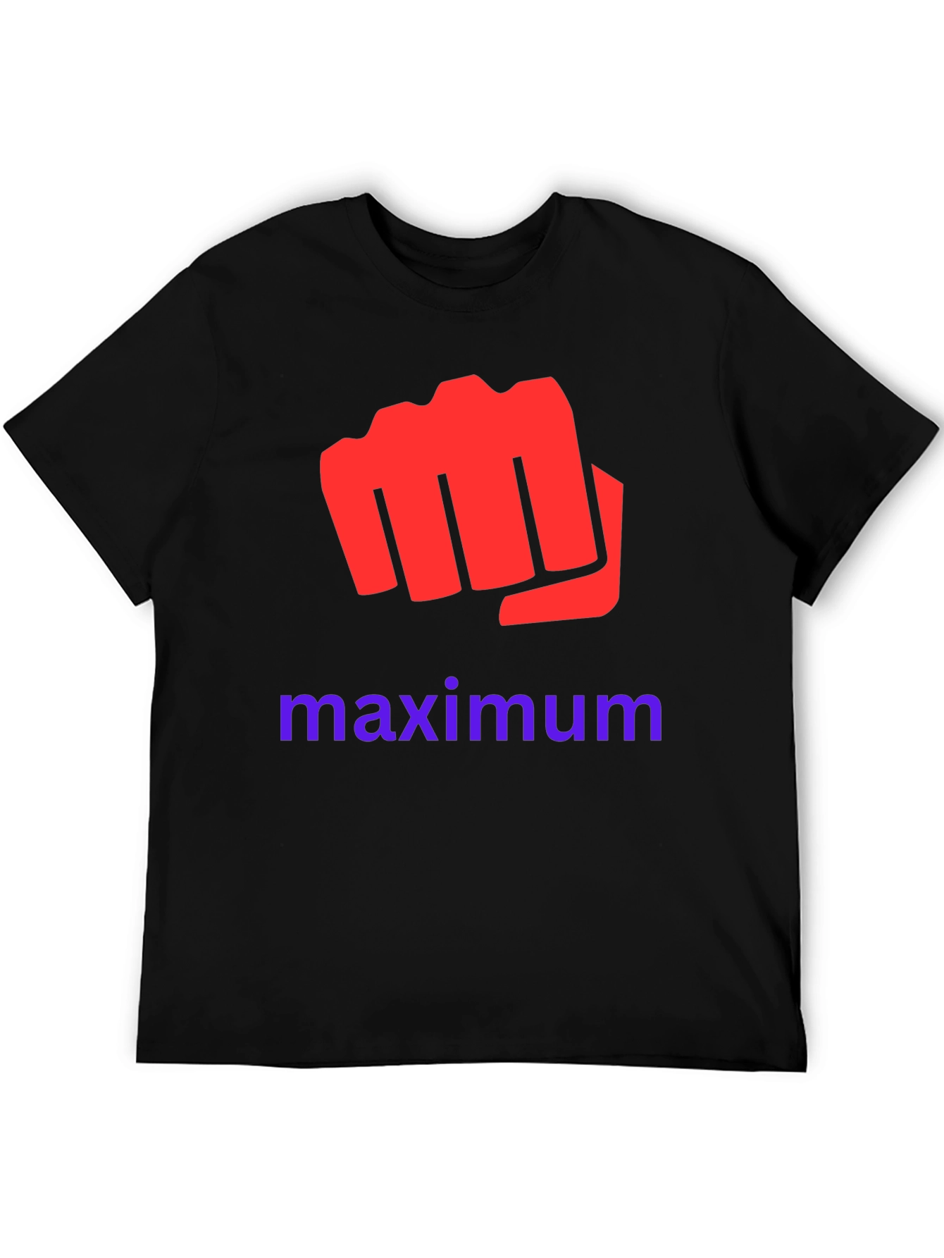 Red Fist Maximum Print Black T-Shirt