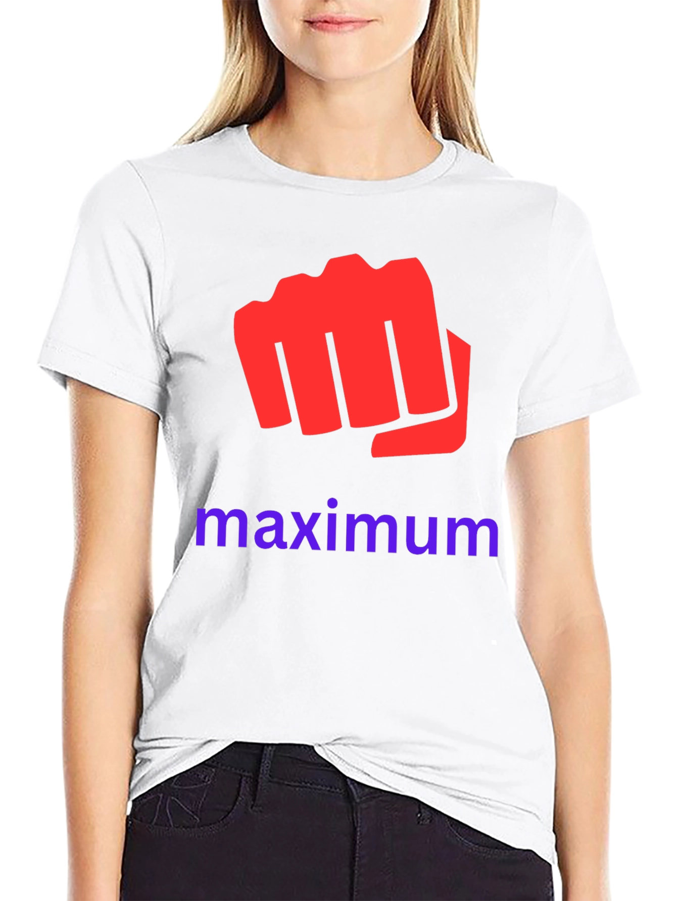 Red Fist Maximum Print Black T-Shirt