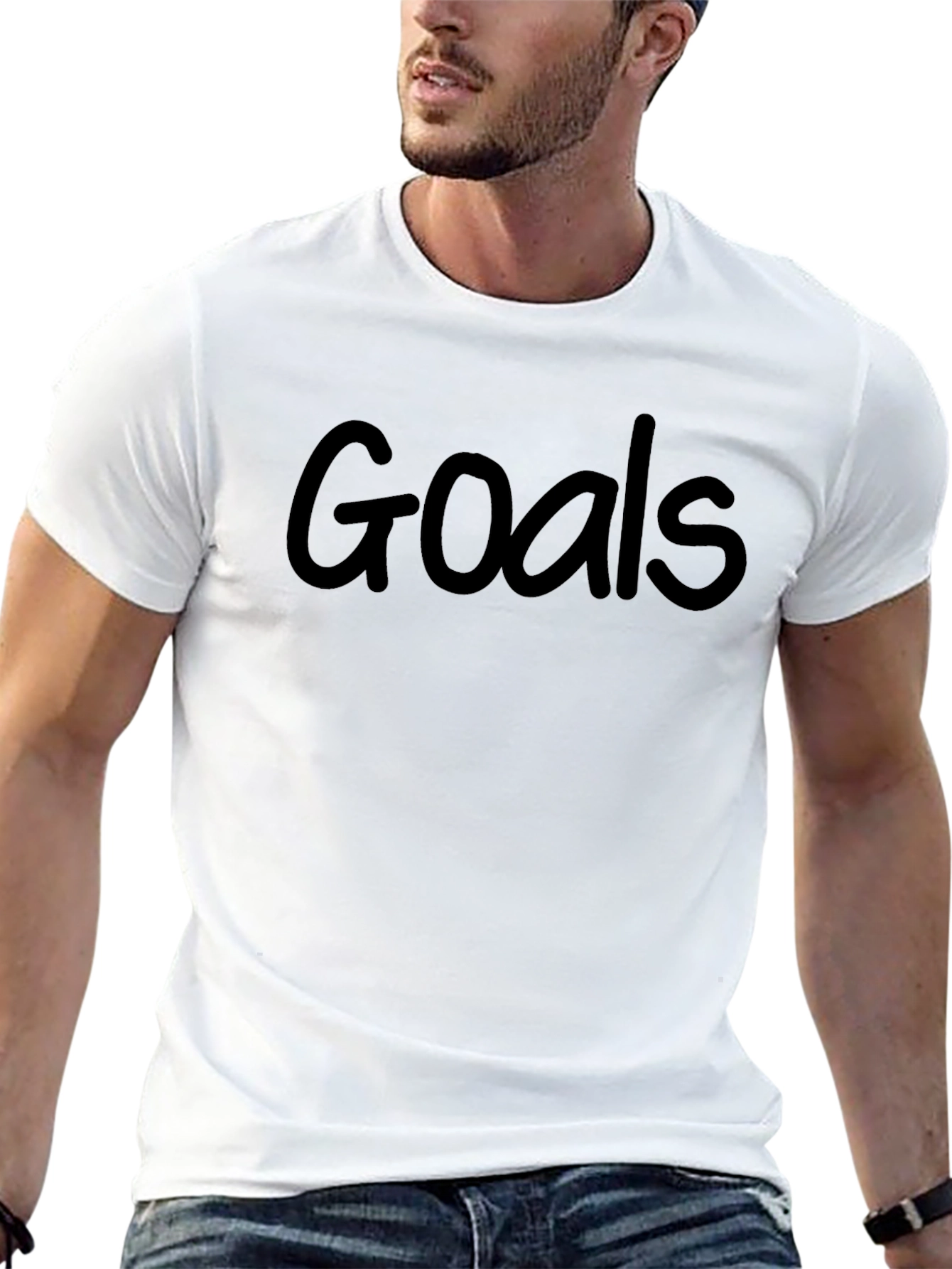 Goals Black Graphic T-Shirt
