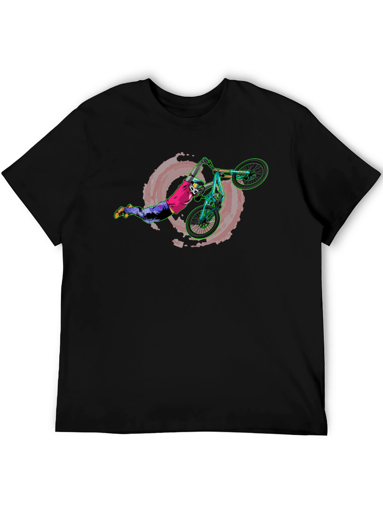 Extreme BMX Stunt Rider Black T-Shirt