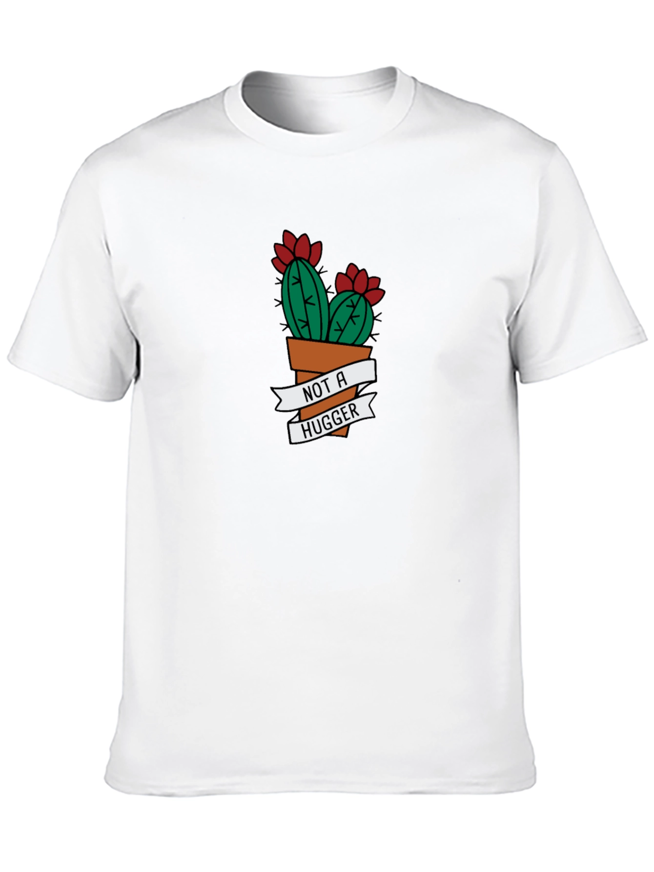 Not A Hugger Cactus Graphic Tee - Black