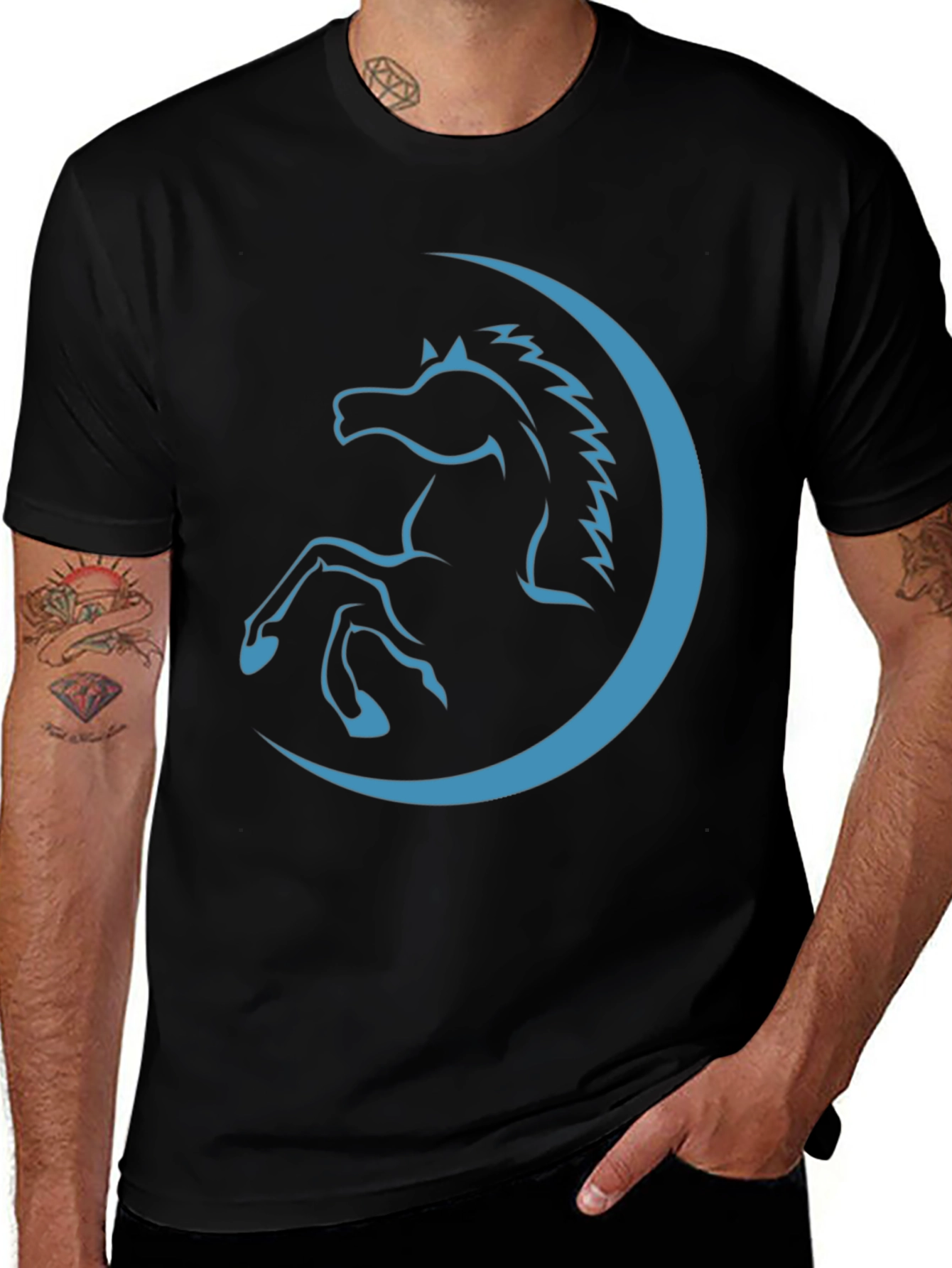 Black Horse Crescent Graphic Tee