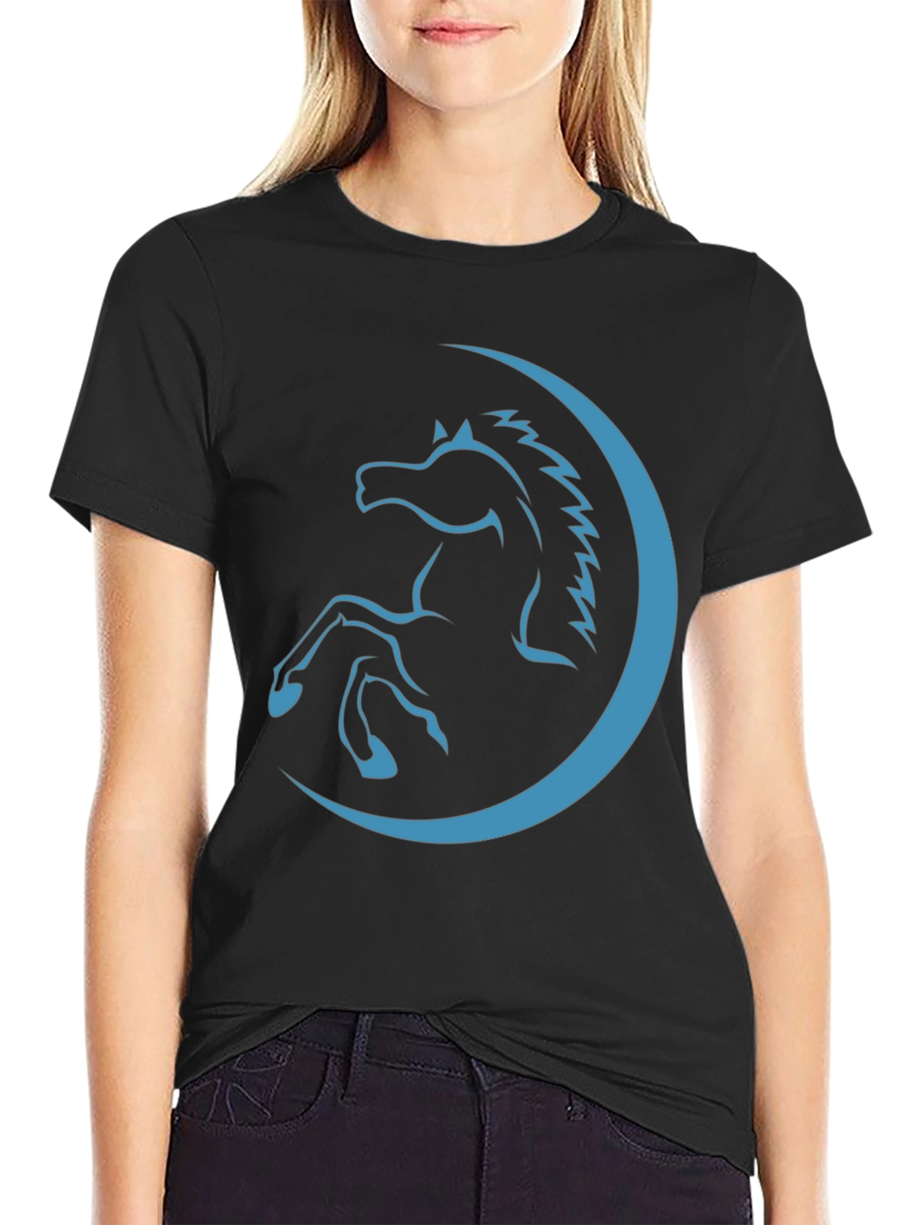 Black Horse Crescent Graphic Tee