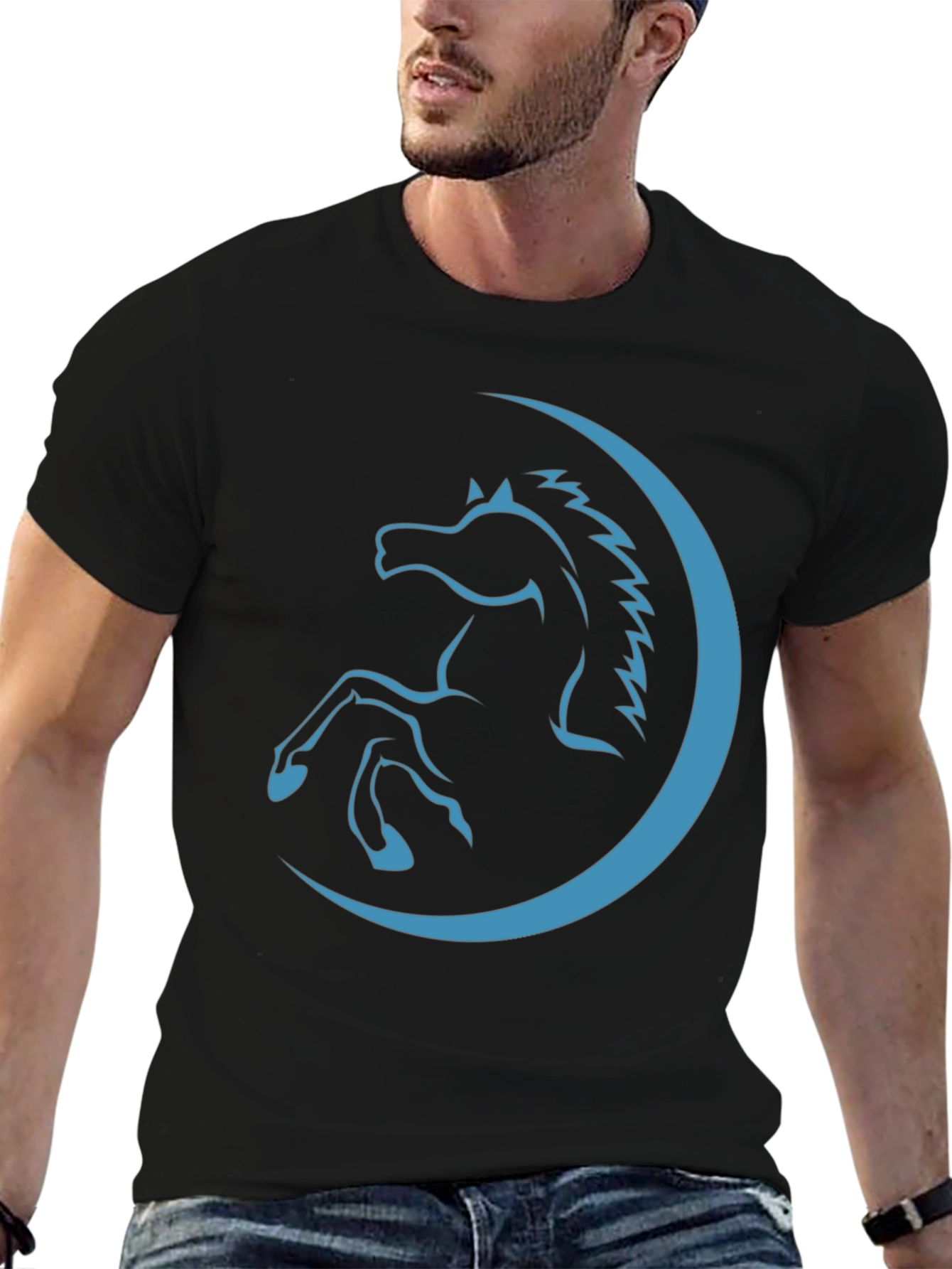 Black Horse Crescent Graphic Tee