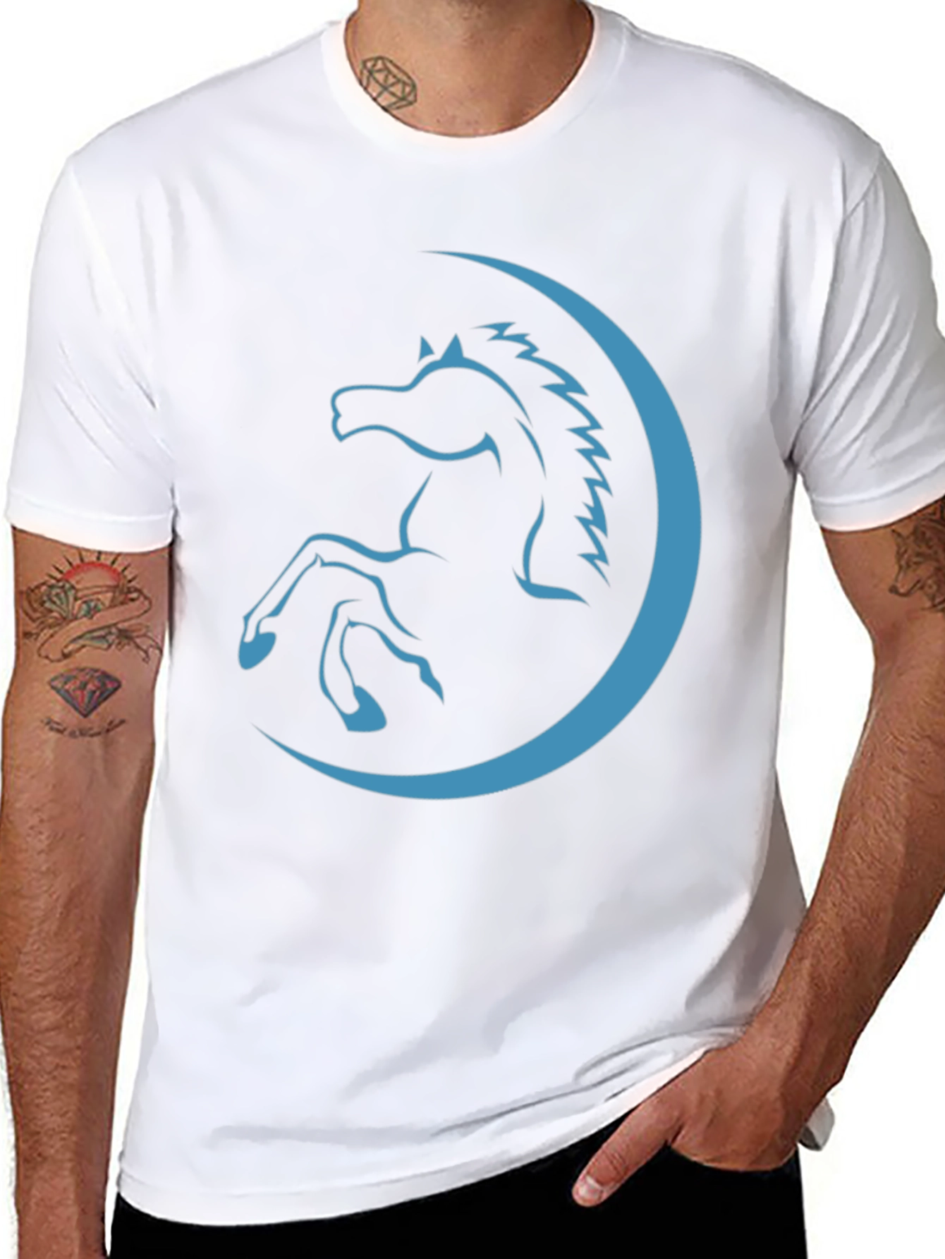 Black Horse Crescent Graphic Tee