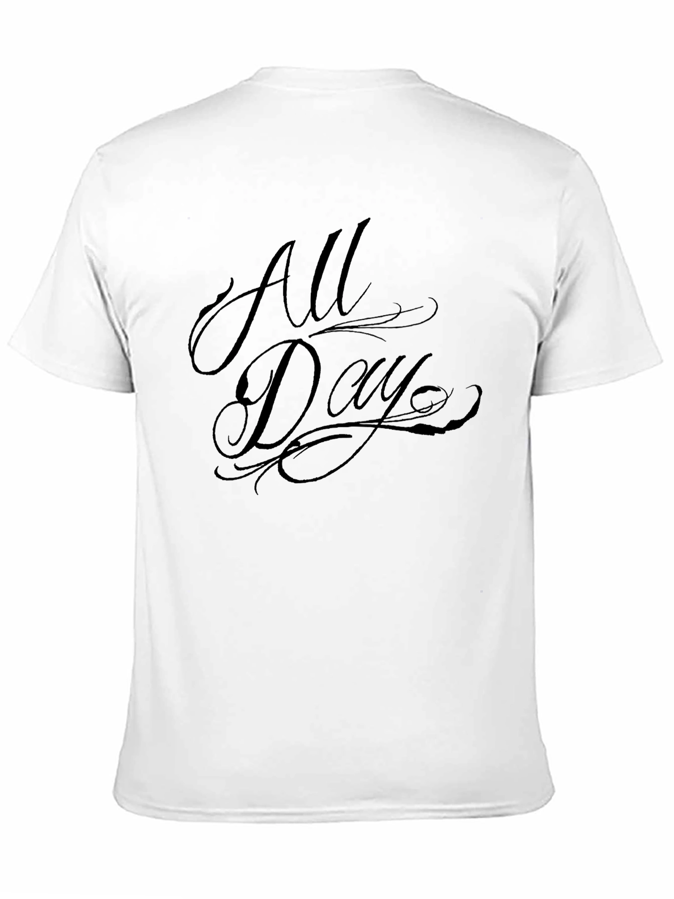 All Day Graphic T-Shirt - Black Crew Neck
