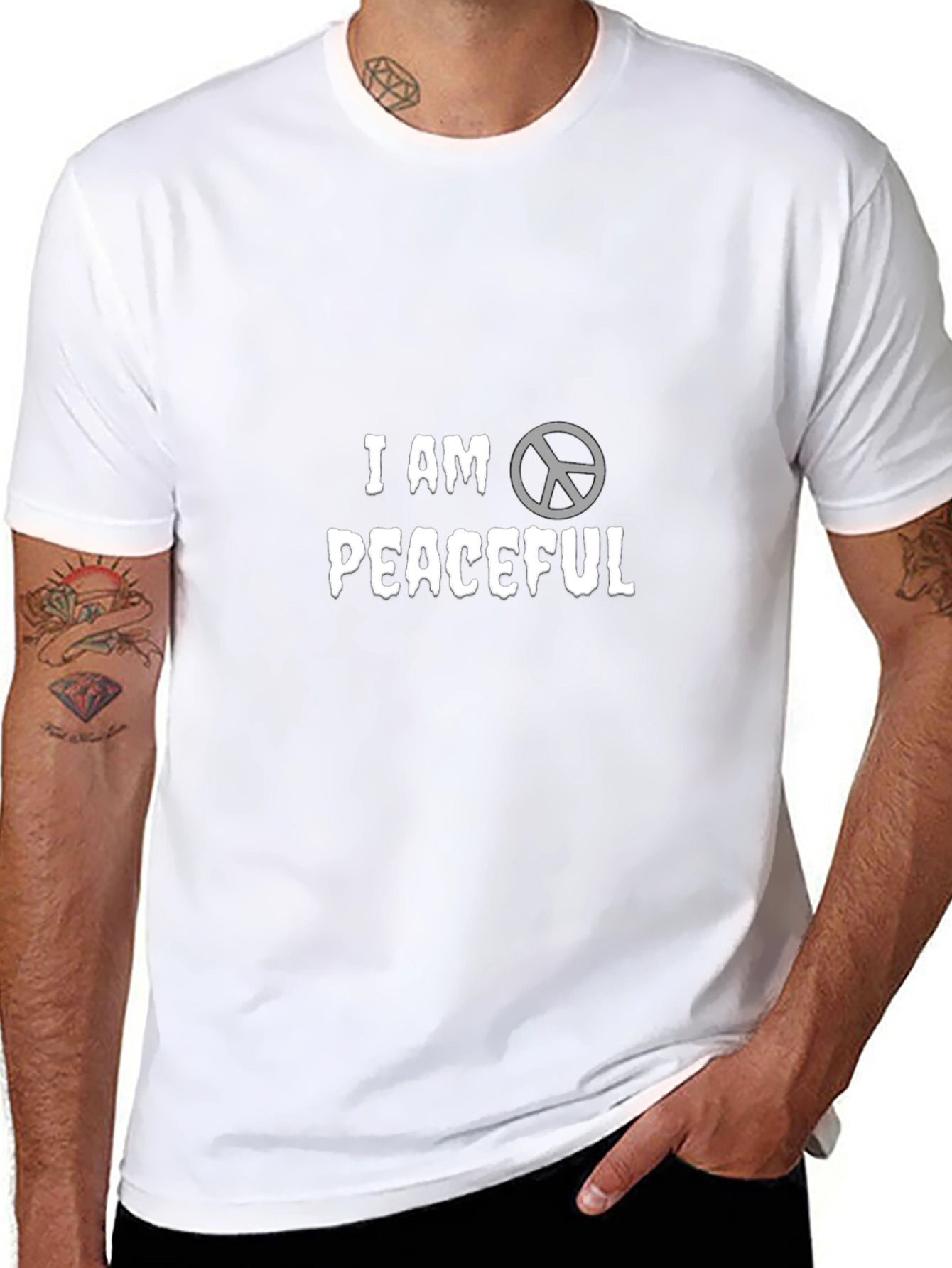 I Am Peaceful T-Shirt - Black