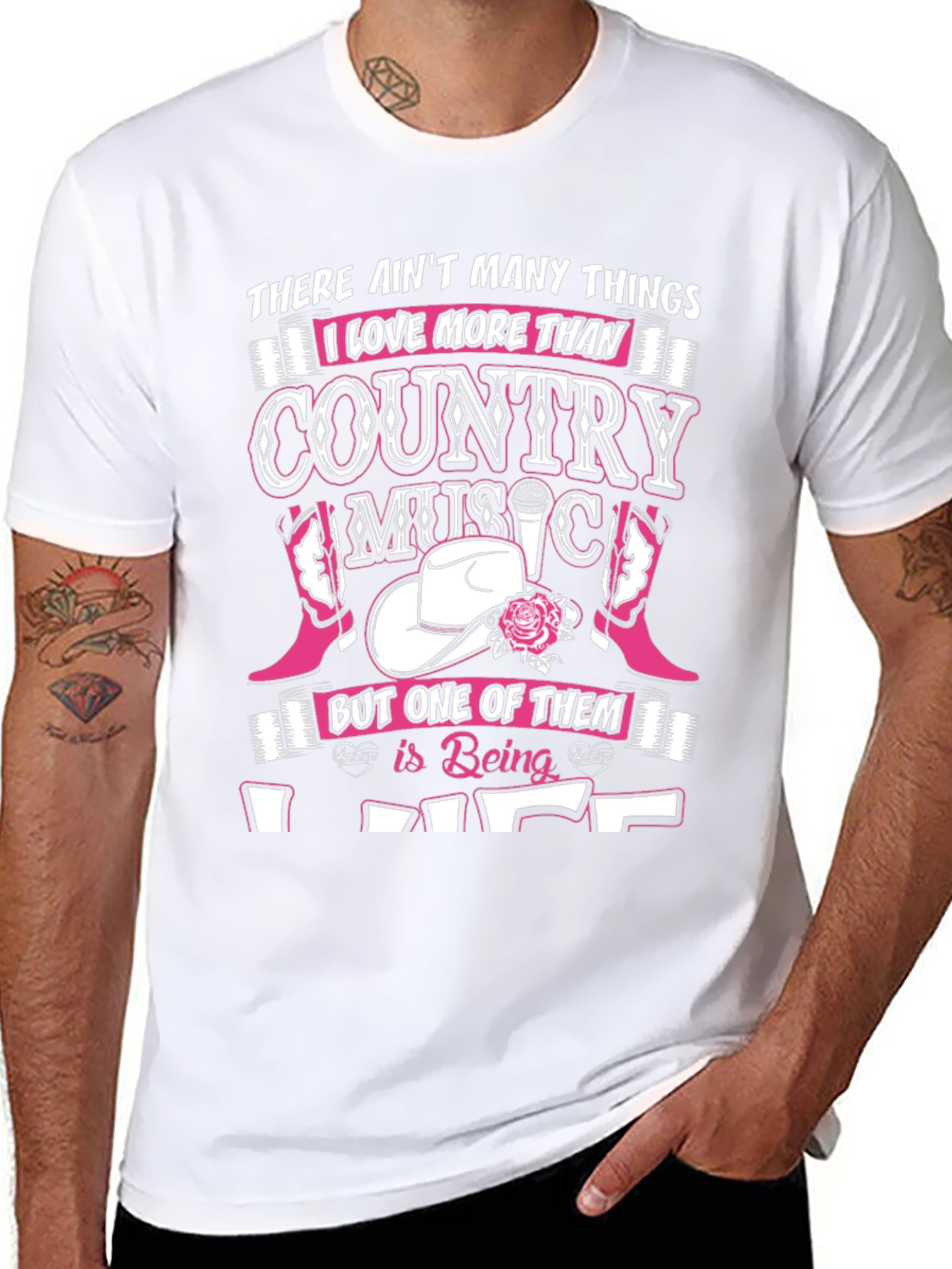 Country Music Lover Black T-Shirt