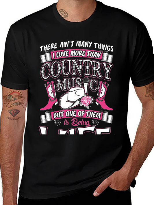 Country Music Lover Black T-Shirt