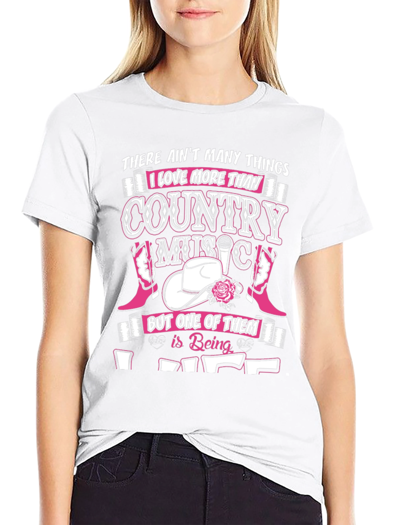 Country Music Lover Black T-Shirt