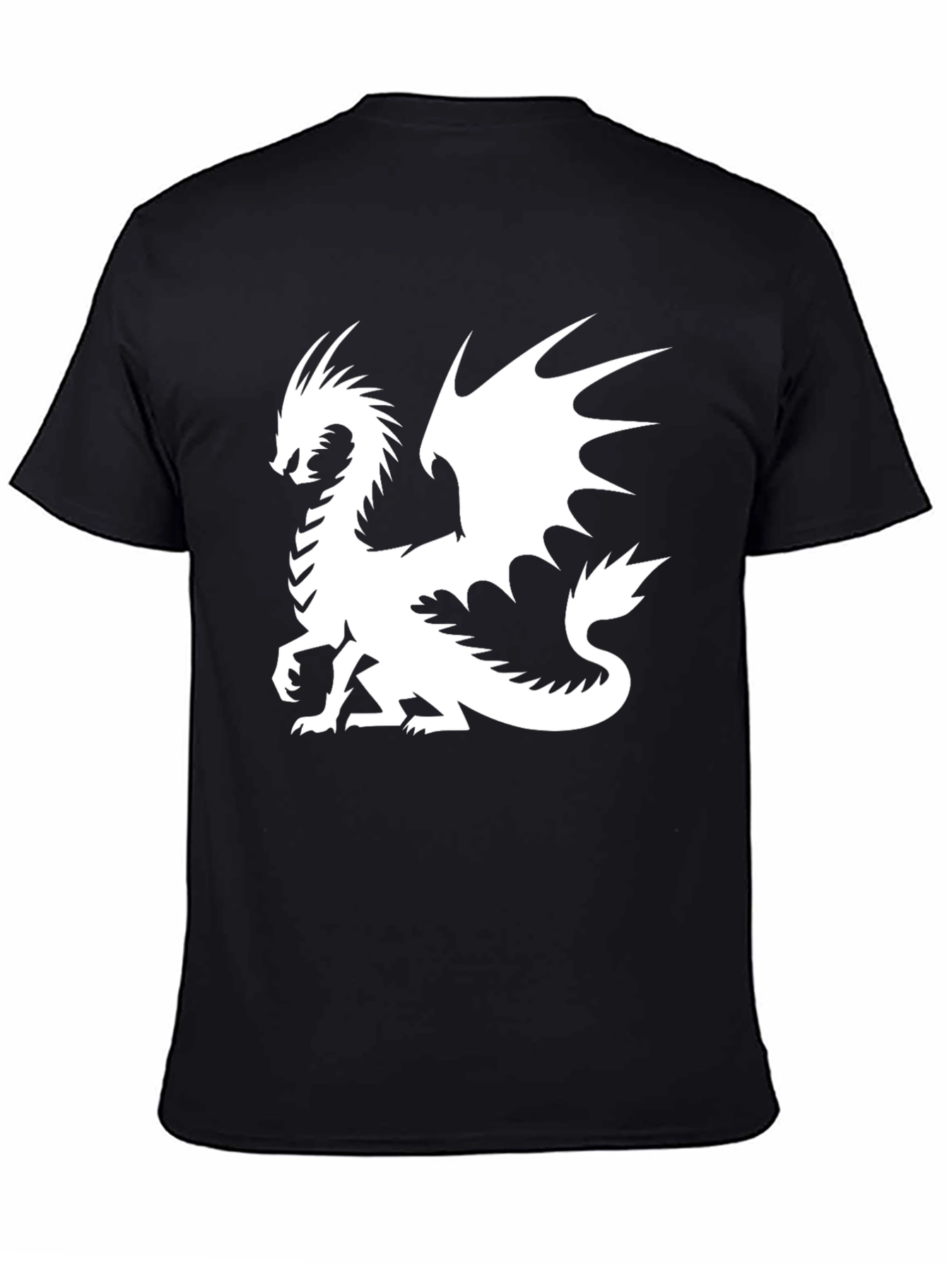 Dragon Graphic Tee - Black Cotton T-Shirt