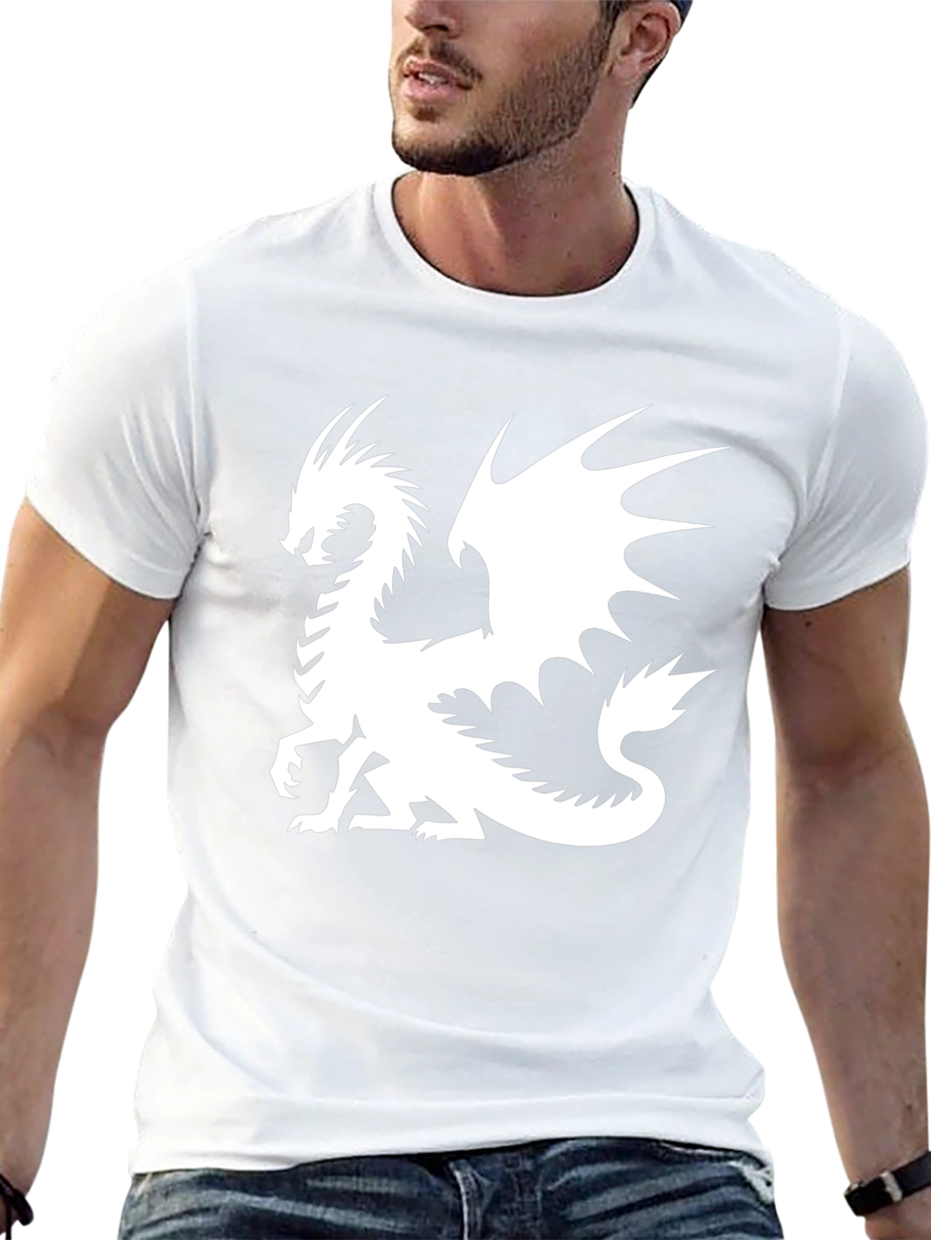 Dragon Graphic Tee - Black Cotton T-Shirt
