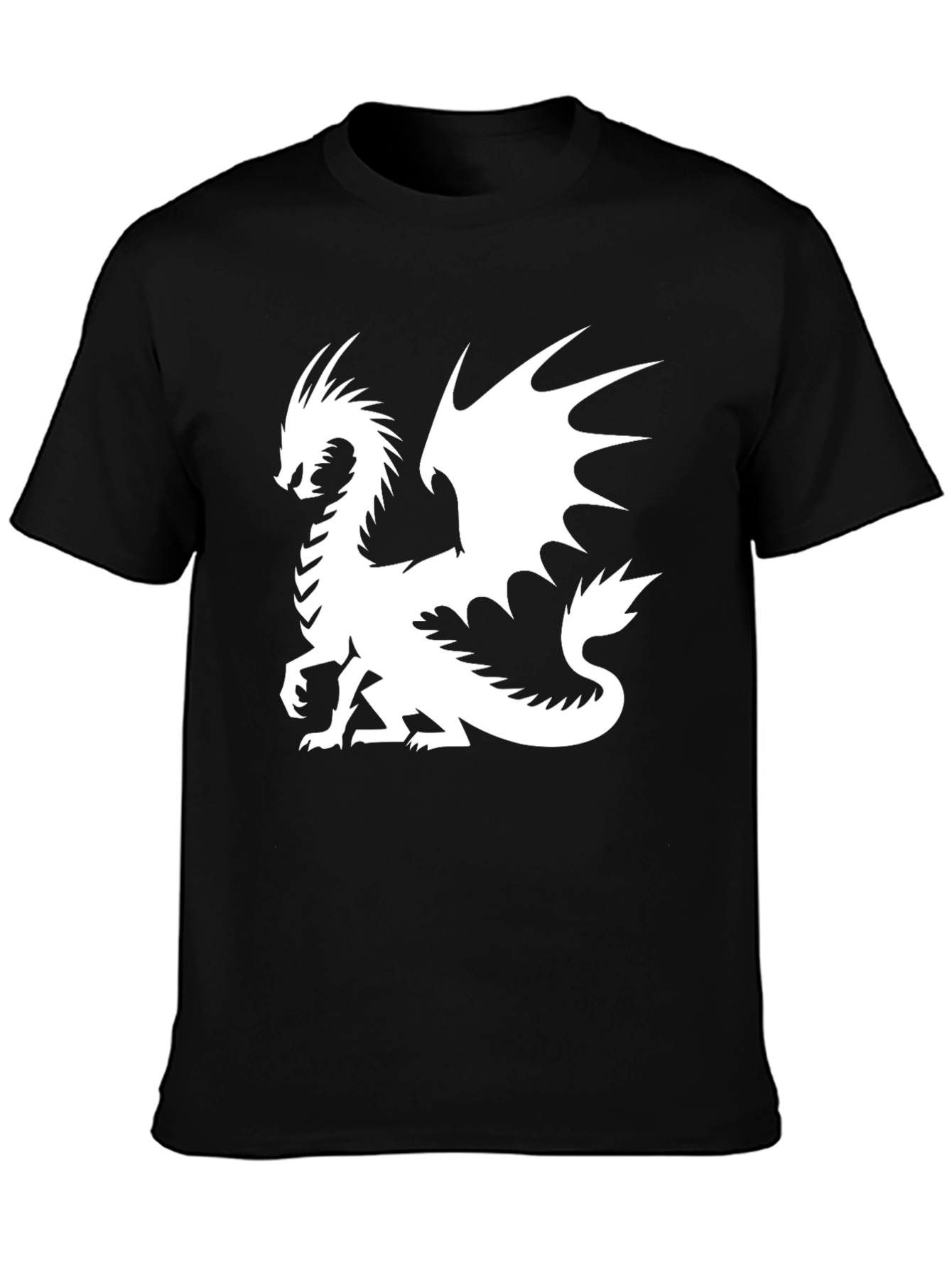 Dragon Graphic Tee - Black Cotton T-Shirt