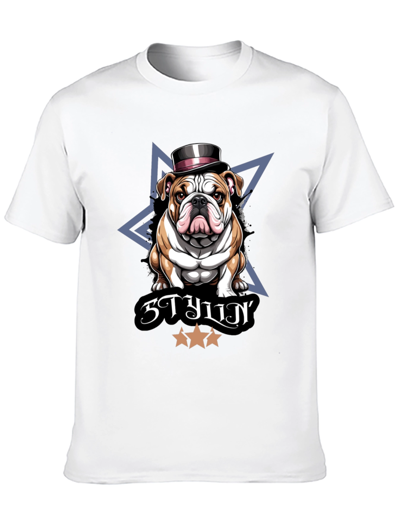 Stylish Bulldog Graphic T-Shirt