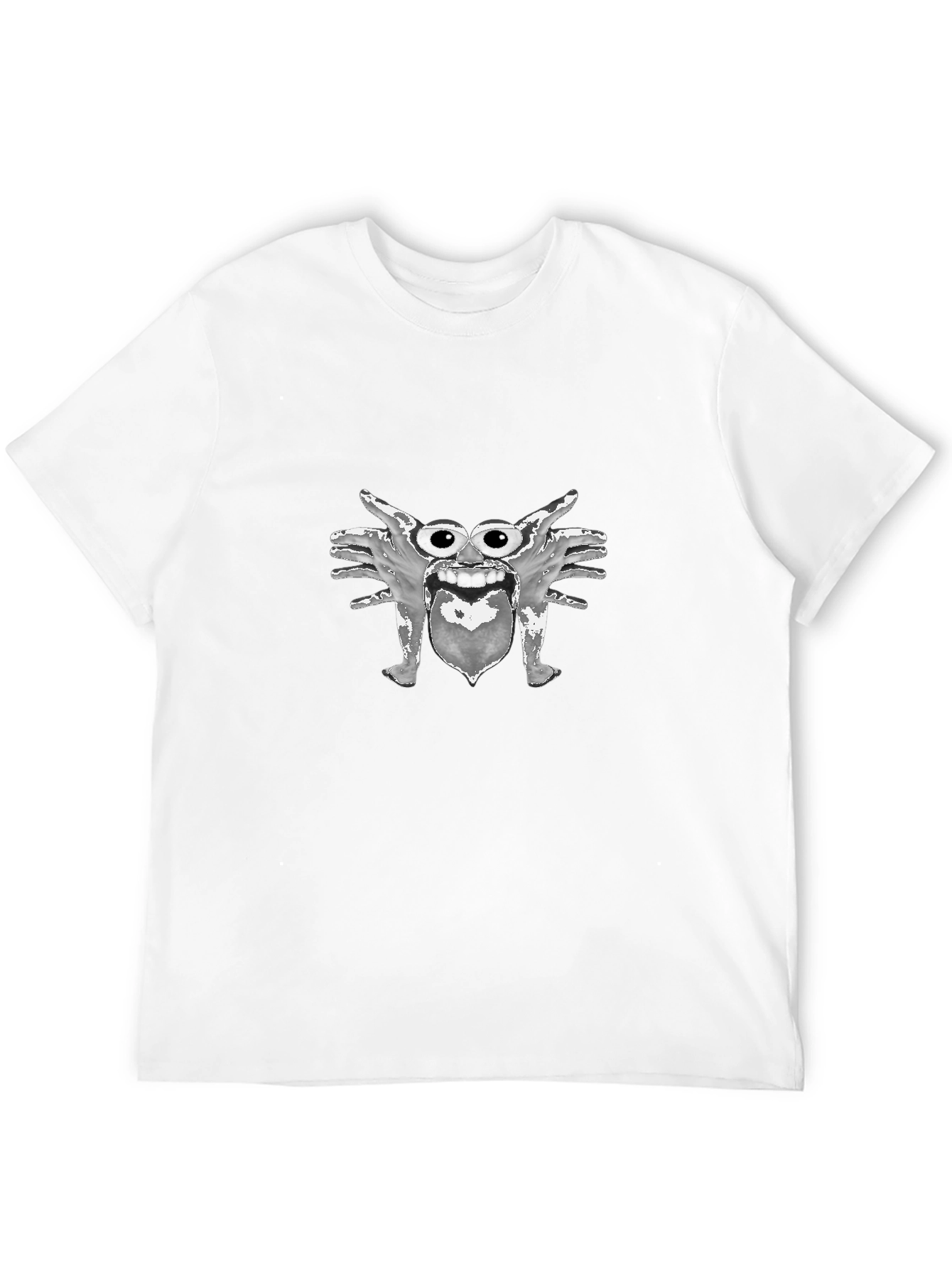 Monster Face Graphic Black T-Shirt