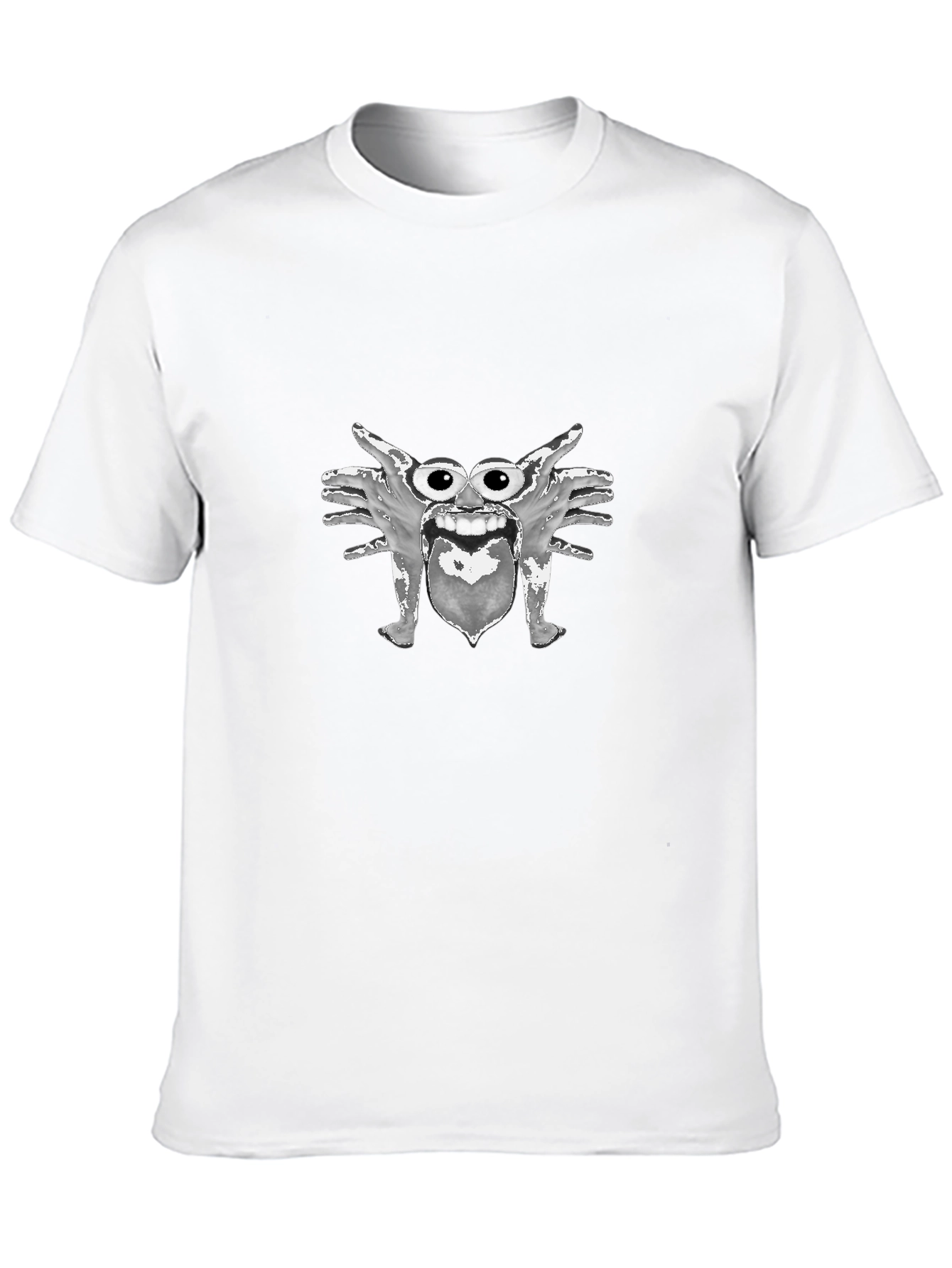 Monster Face Graphic Black T-Shirt