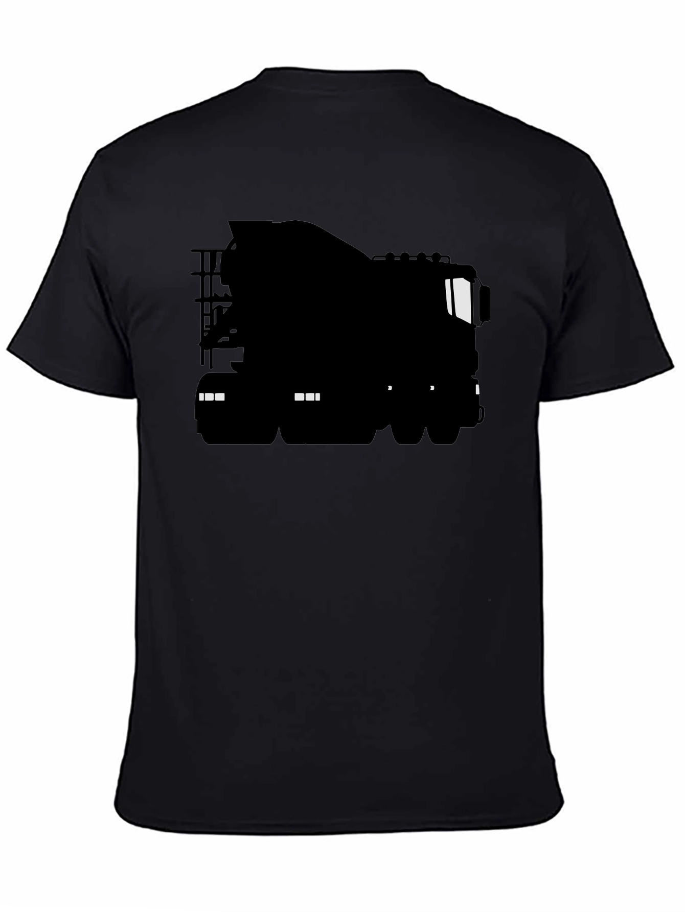 Truck Silhouette Black T-Shirt - Classic Heavy Duty Tee