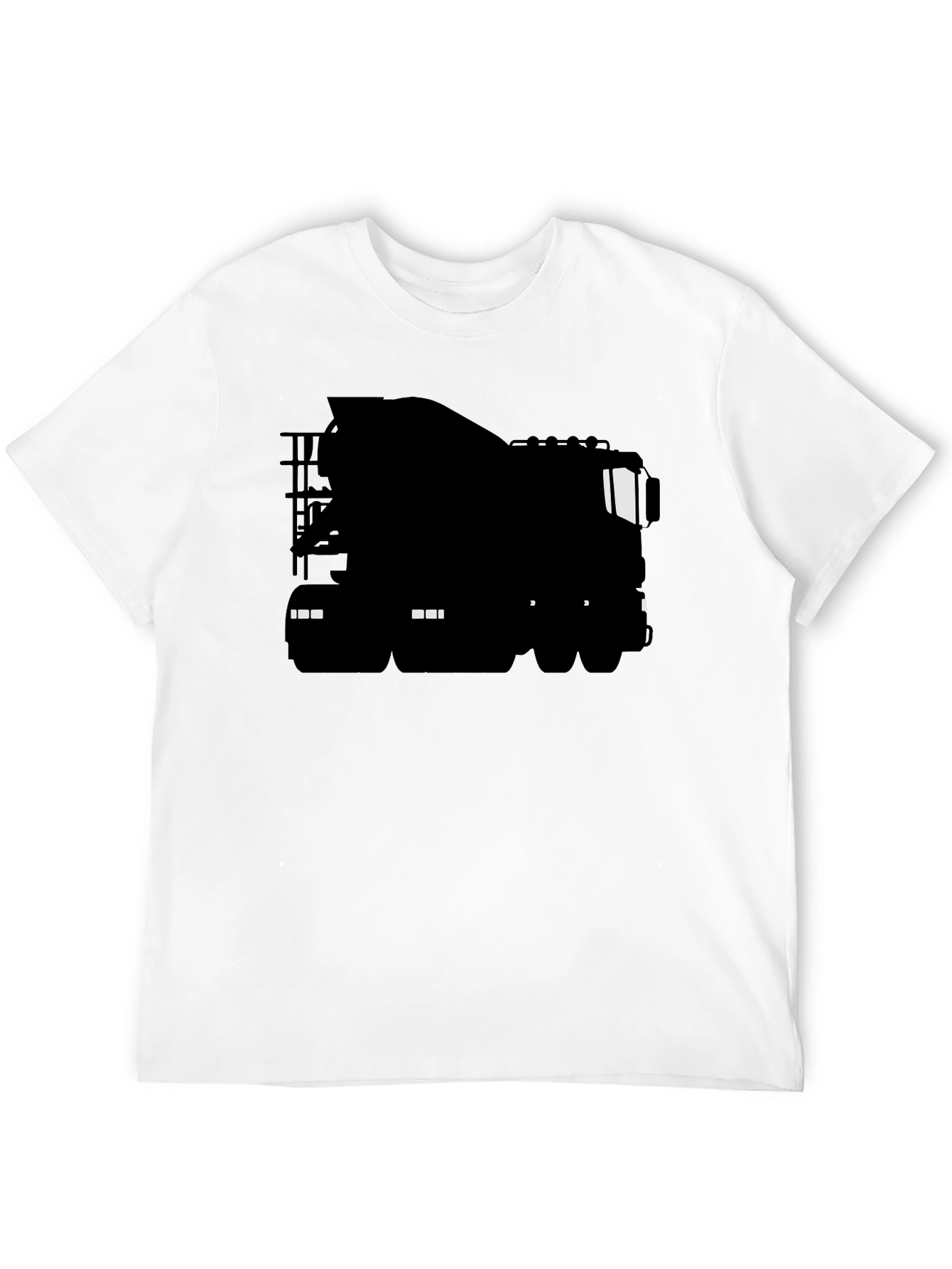 Truck Silhouette Black T-Shirt - Classic Heavy Duty Tee