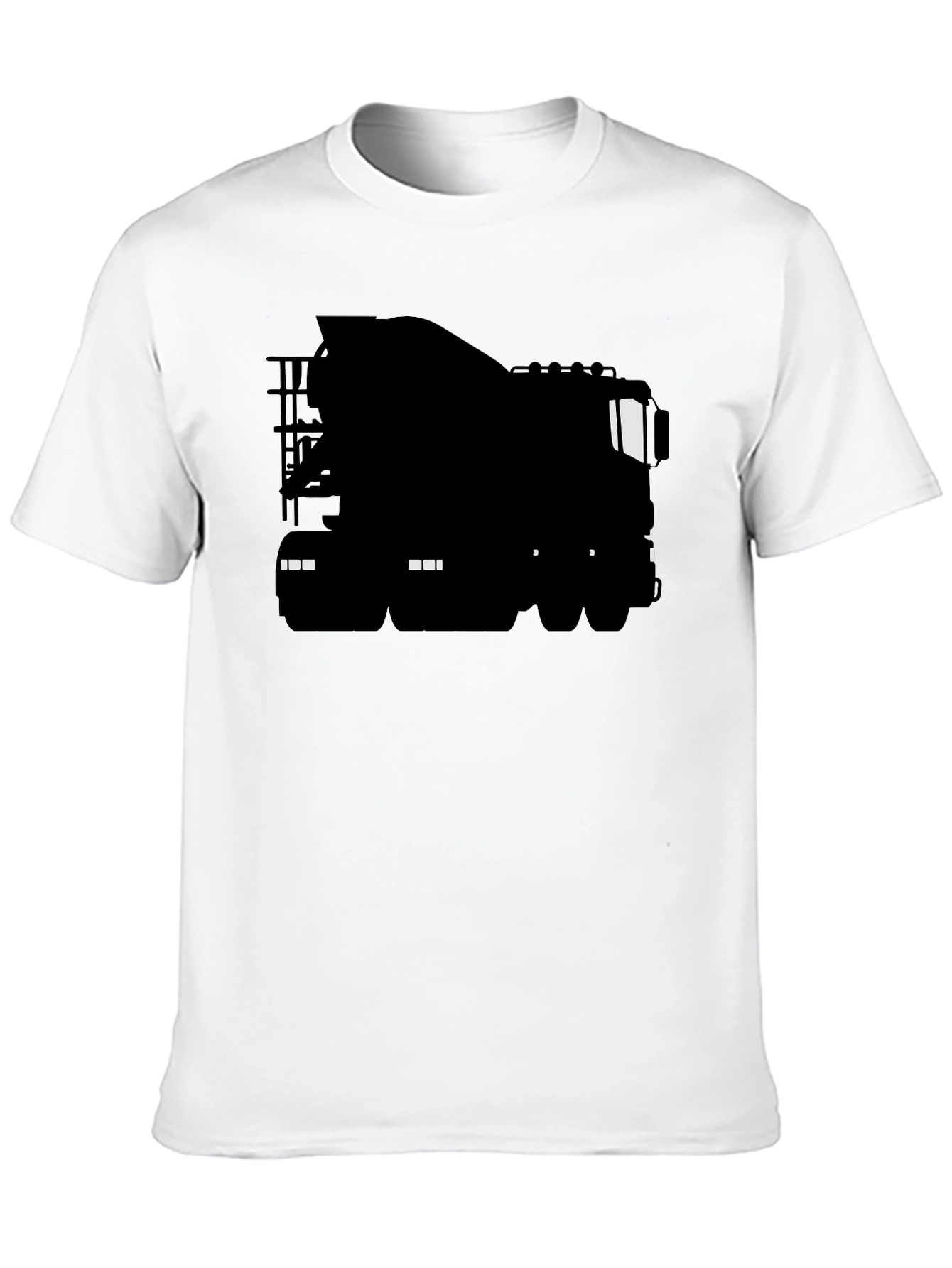 Truck Silhouette Black T-Shirt - Classic Heavy Duty Tee