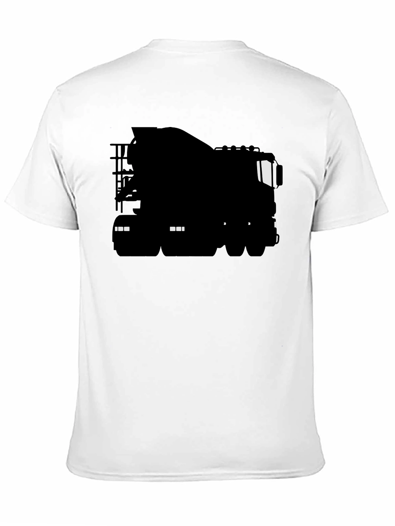 Truck Silhouette Black T-Shirt - Classic Heavy Duty Tee