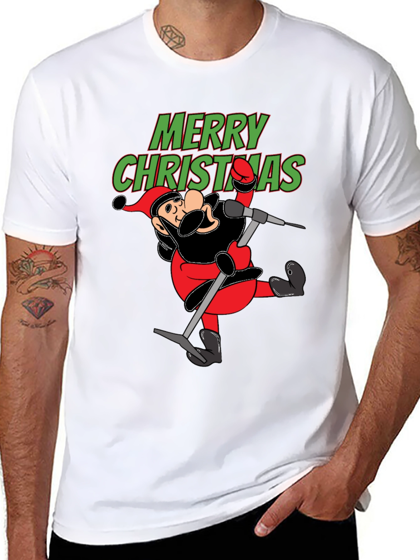 Merry Christmas Cartoon Santa T-Shirt