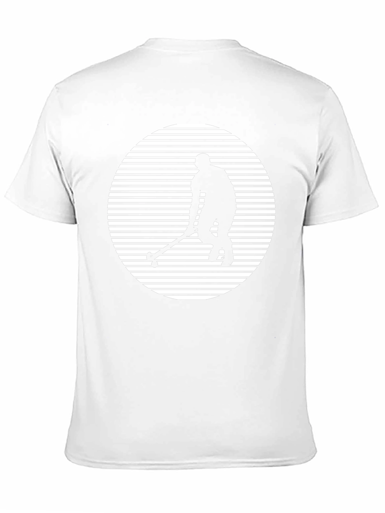 Hockey Player Graphic Tee - Black Cotton