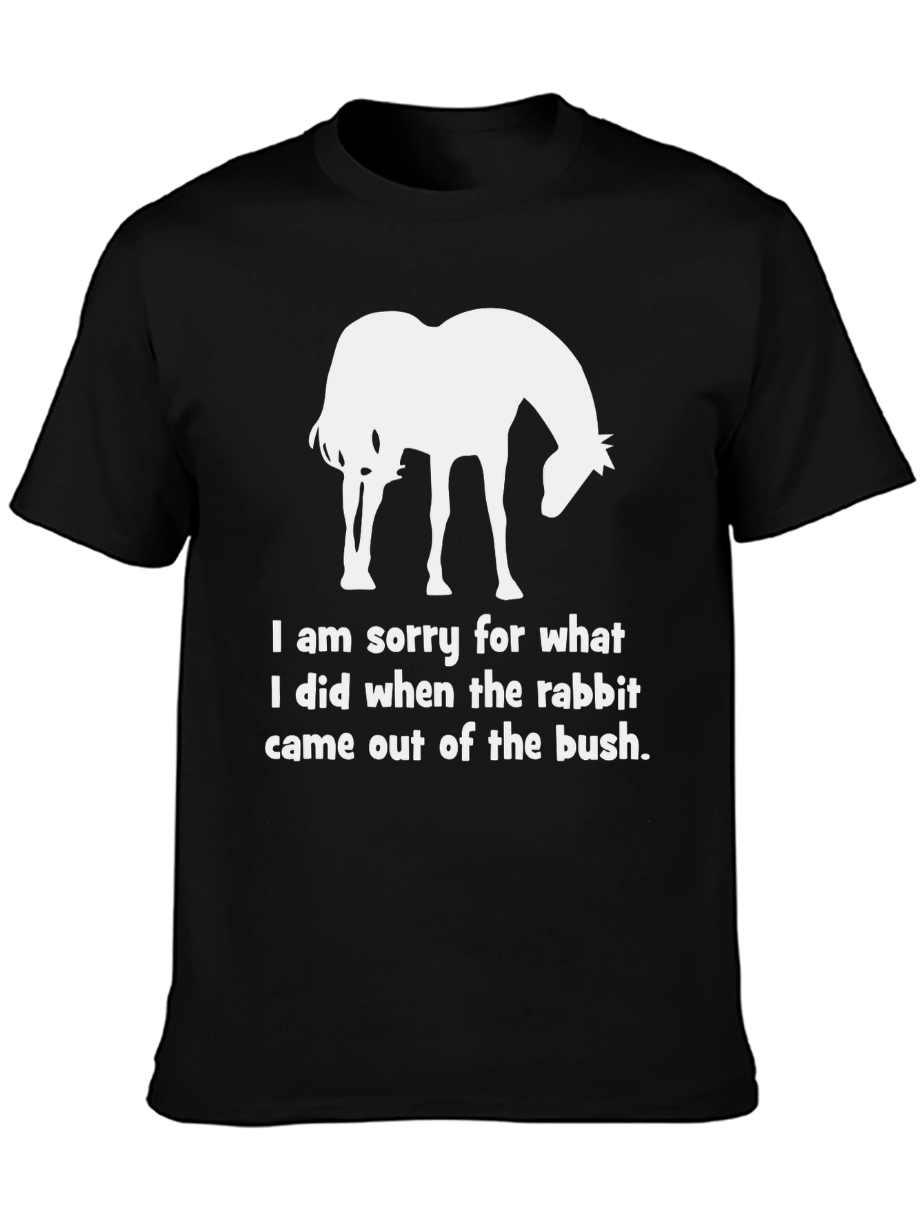 Funny Horse & Rabbit Graphic T-Shirt