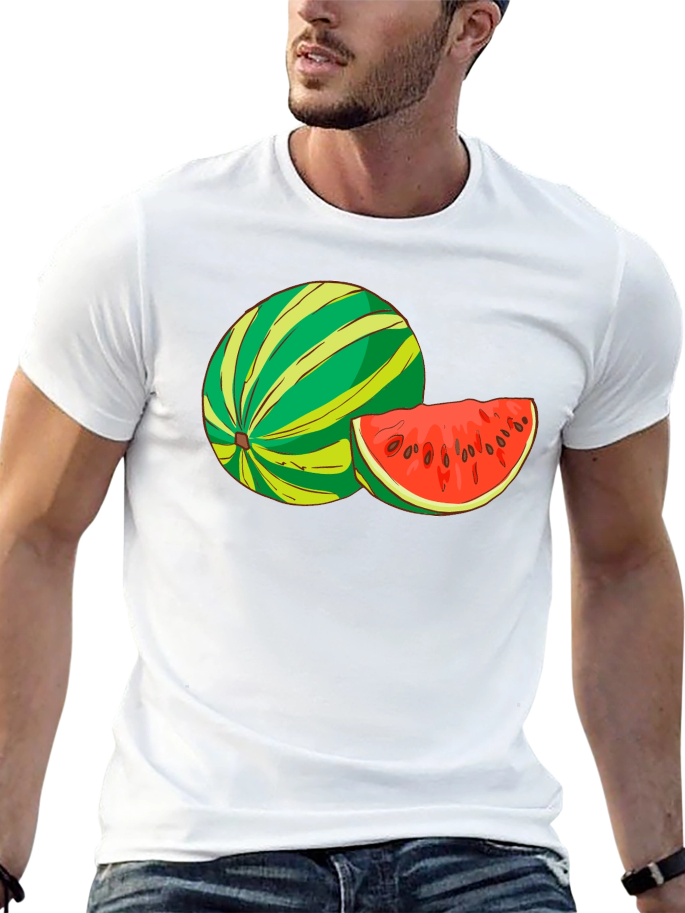 Watermelon Graphic Black T-Shirt
