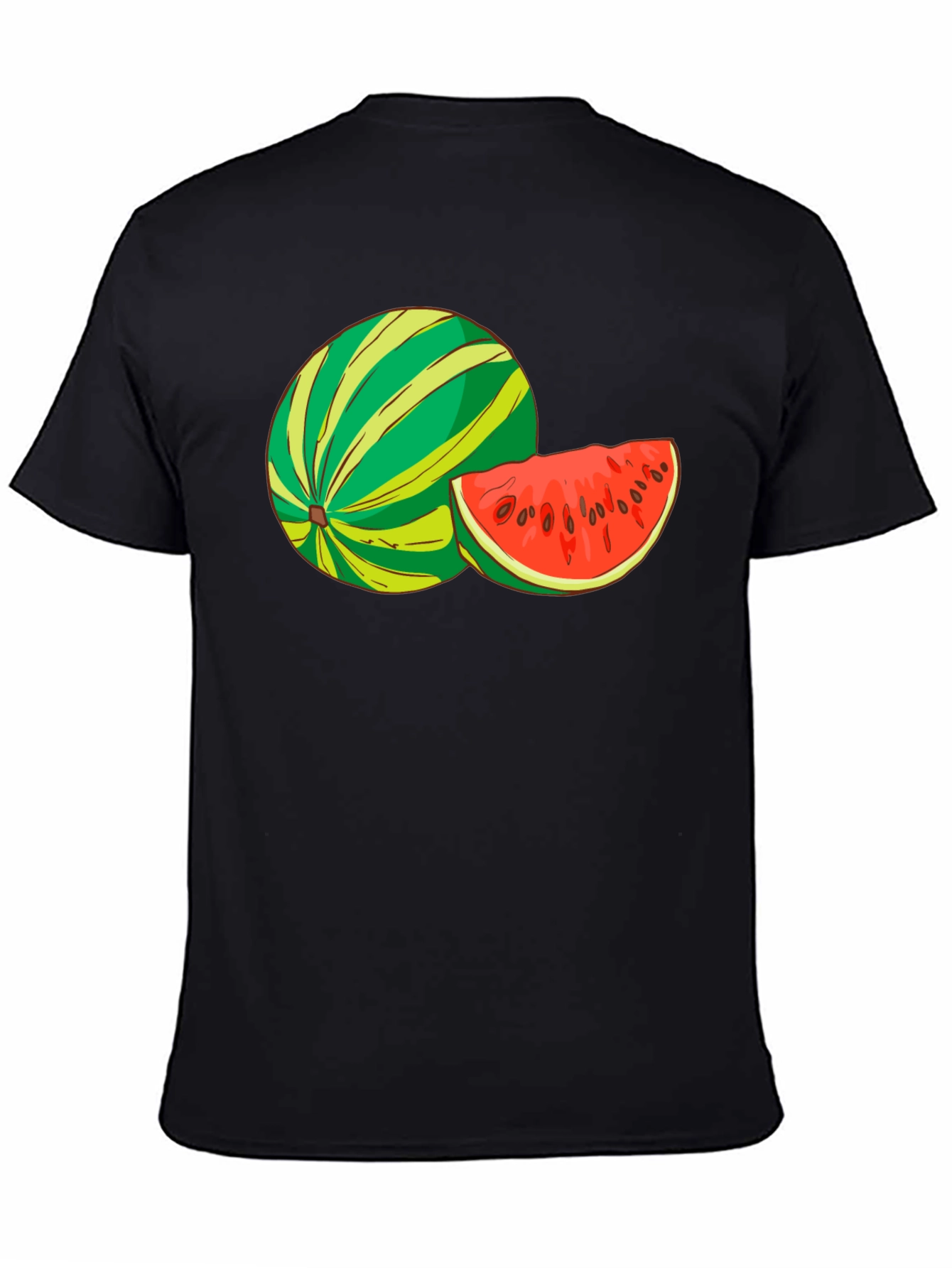 Watermelon Graphic Black T-Shirt