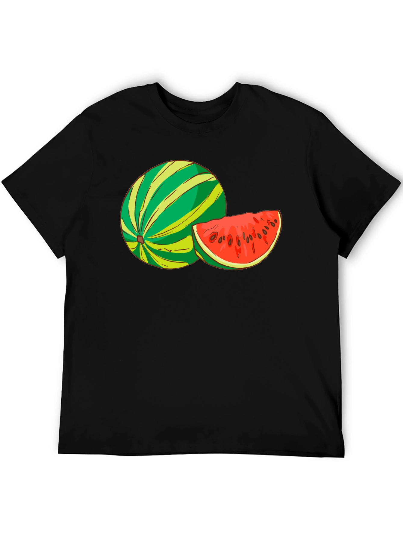 Watermelon Graphic Black T-Shirt