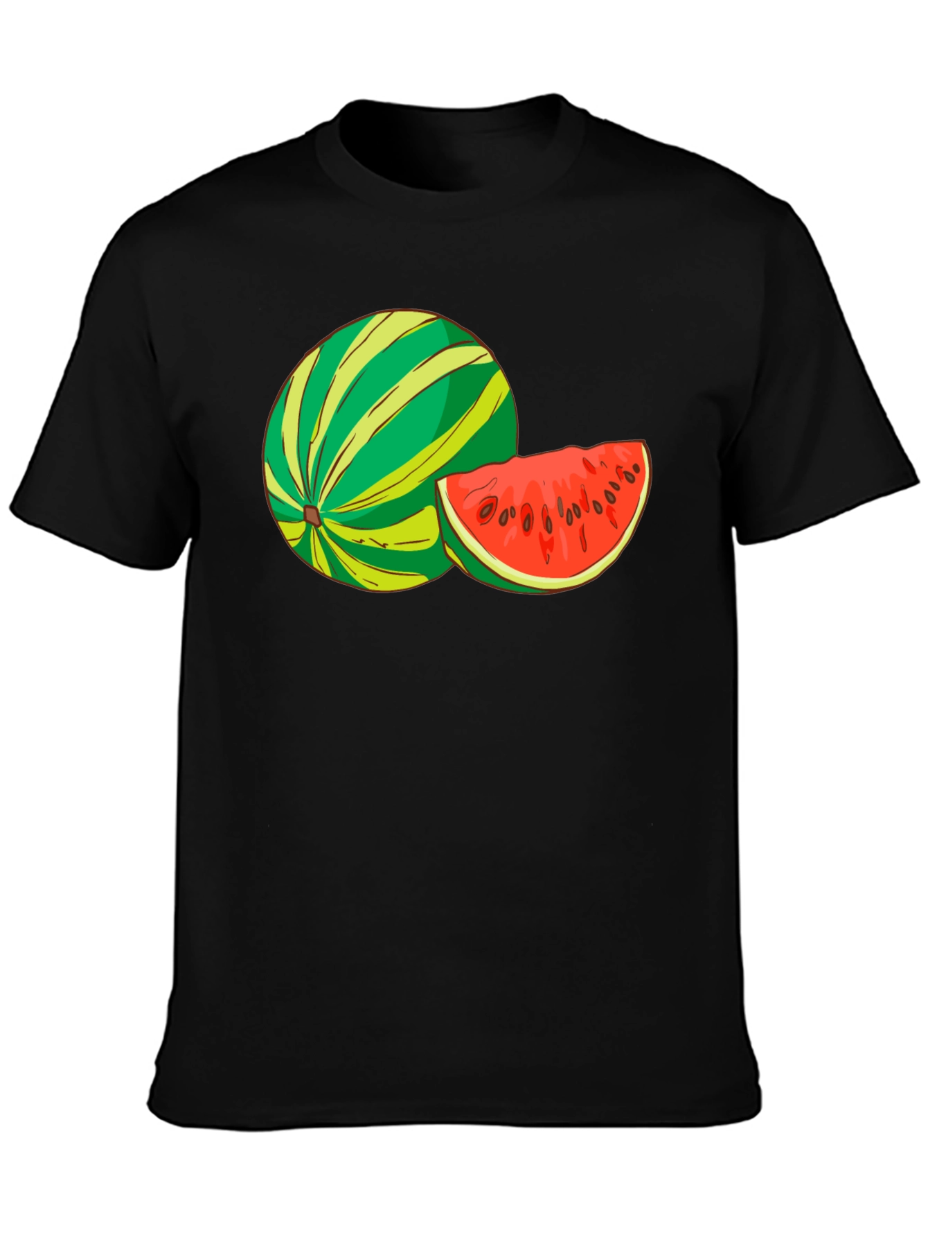 Watermelon Graphic Black T-Shirt