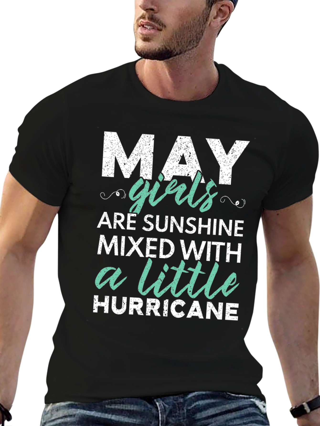 May Girls Sunshine & Hurricane Black T-Shirt