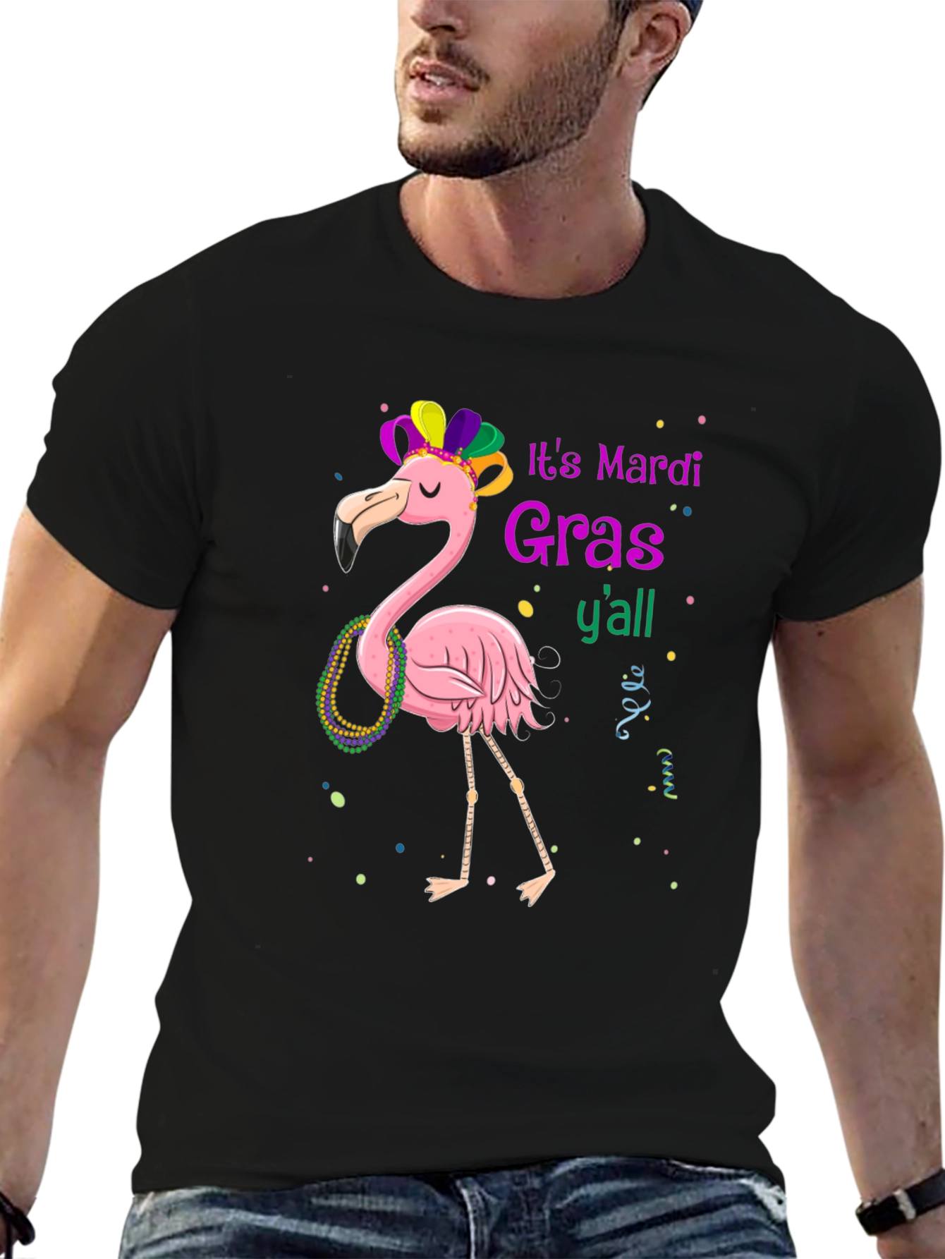 Mardi Gras Flamingo T-Shirt