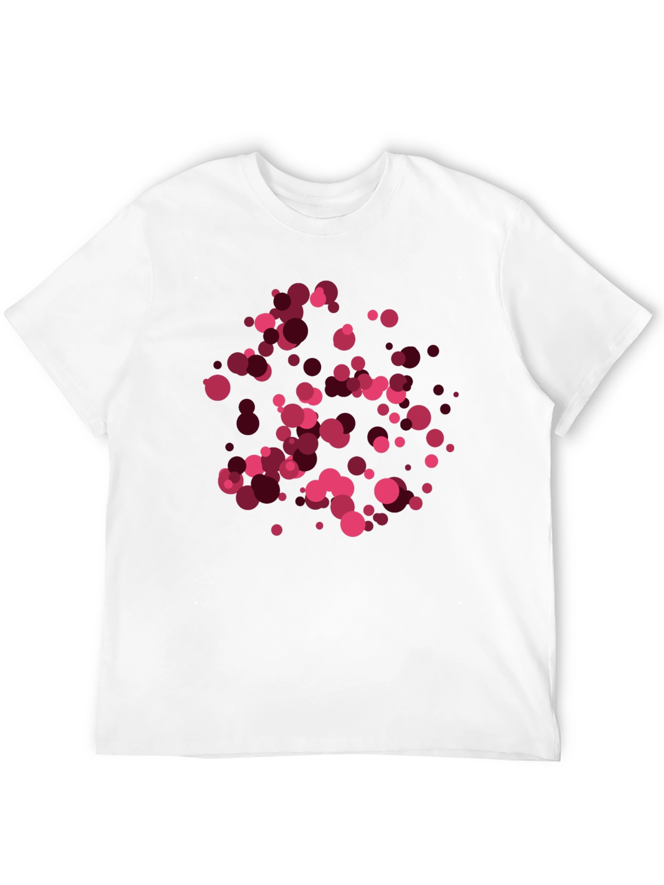 Abstract Circles Graphic Tee - Black Casual T-Shirt