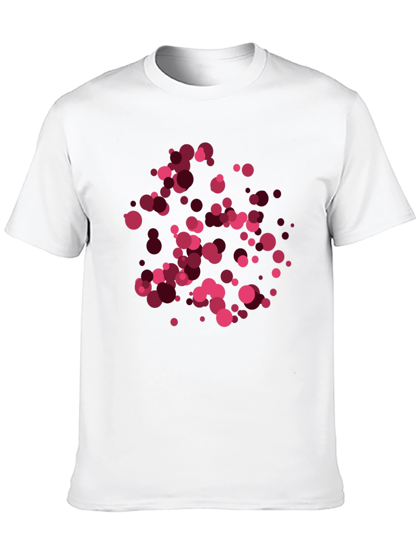 Abstract Circles Graphic Tee - Black Casual T-Shirt
