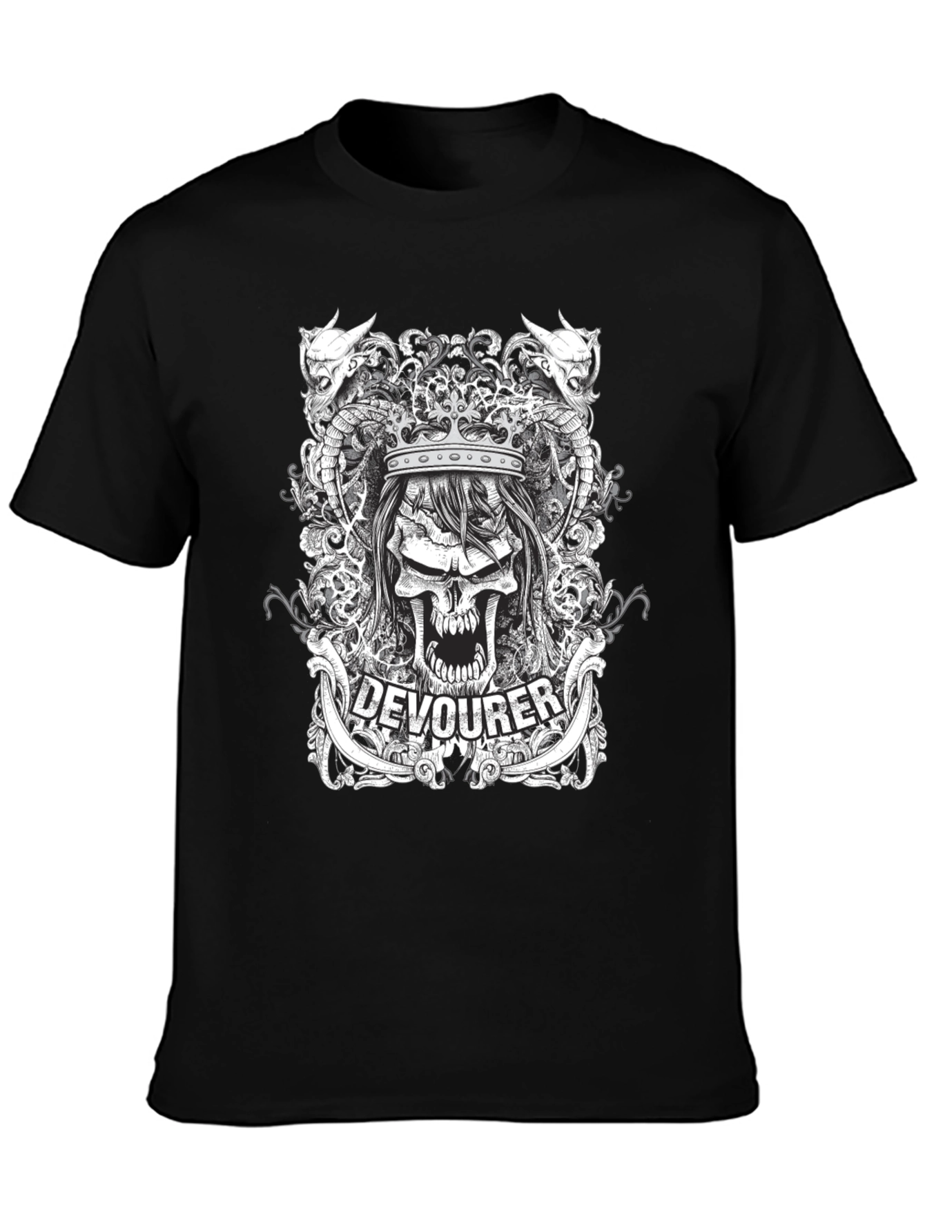 Devourer Skull Graphic Tee - Dark Design