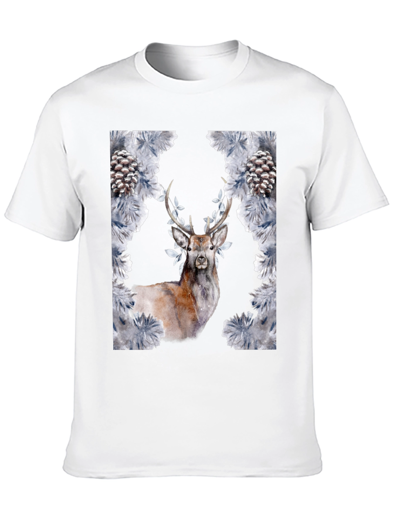 Deer and Pine Cone Graphic Tee