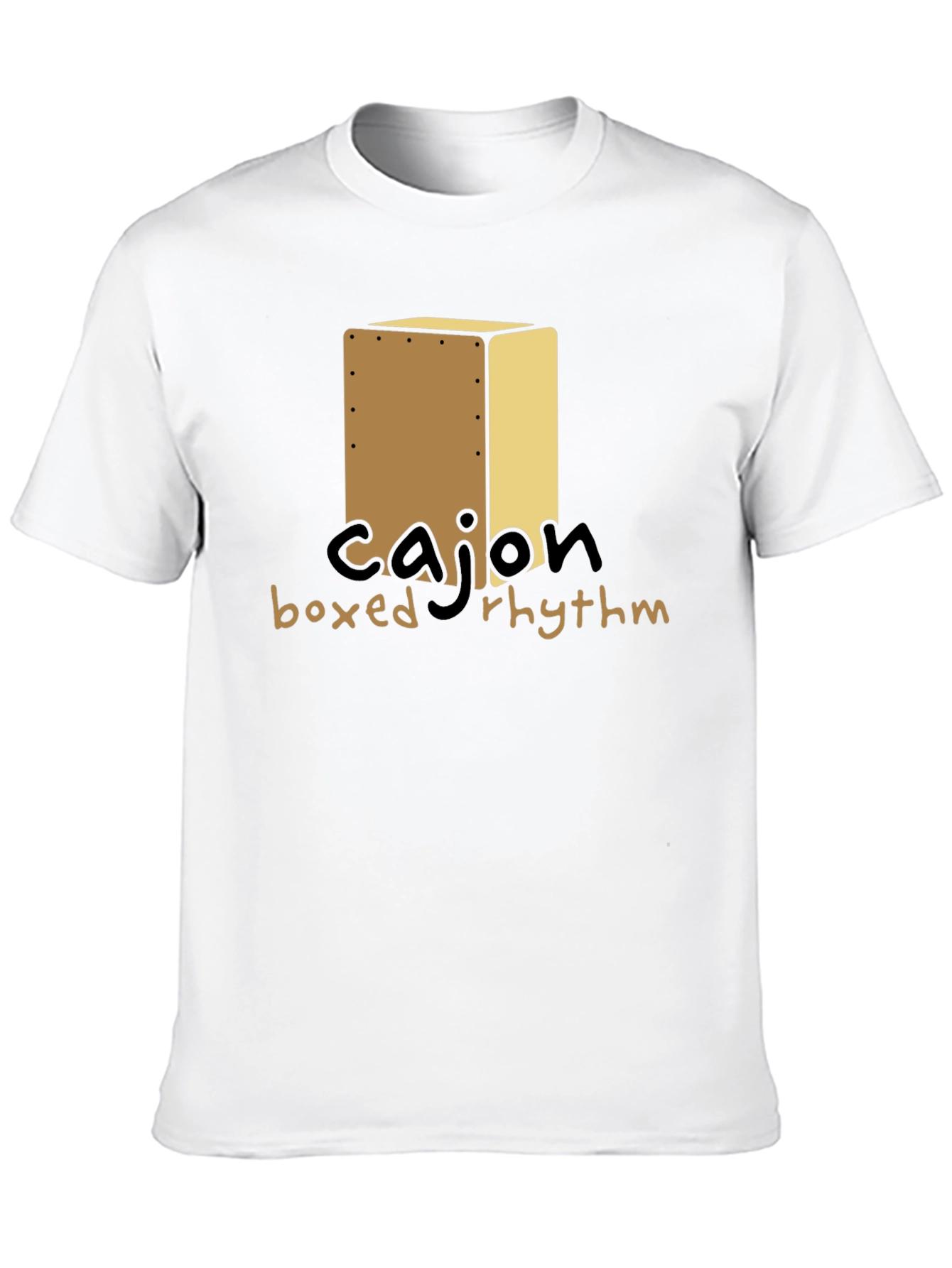 Cajon Boxed Rhythm Graphic Tee - Music Lover T-Shirt