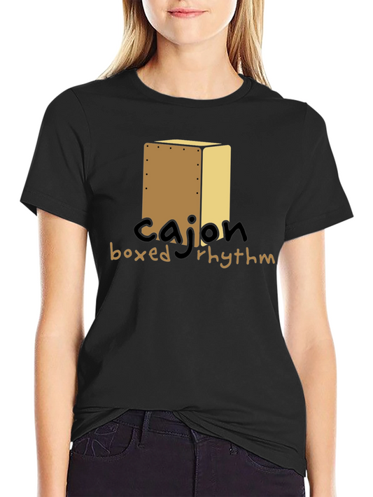 Cajon Boxed Rhythm Graphic Tee - Music Lover T-Shirt