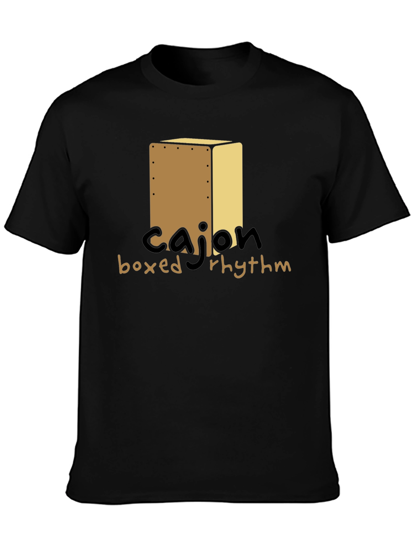 Cajon Boxed Rhythm Graphic Tee - Music Lover T-Shirt