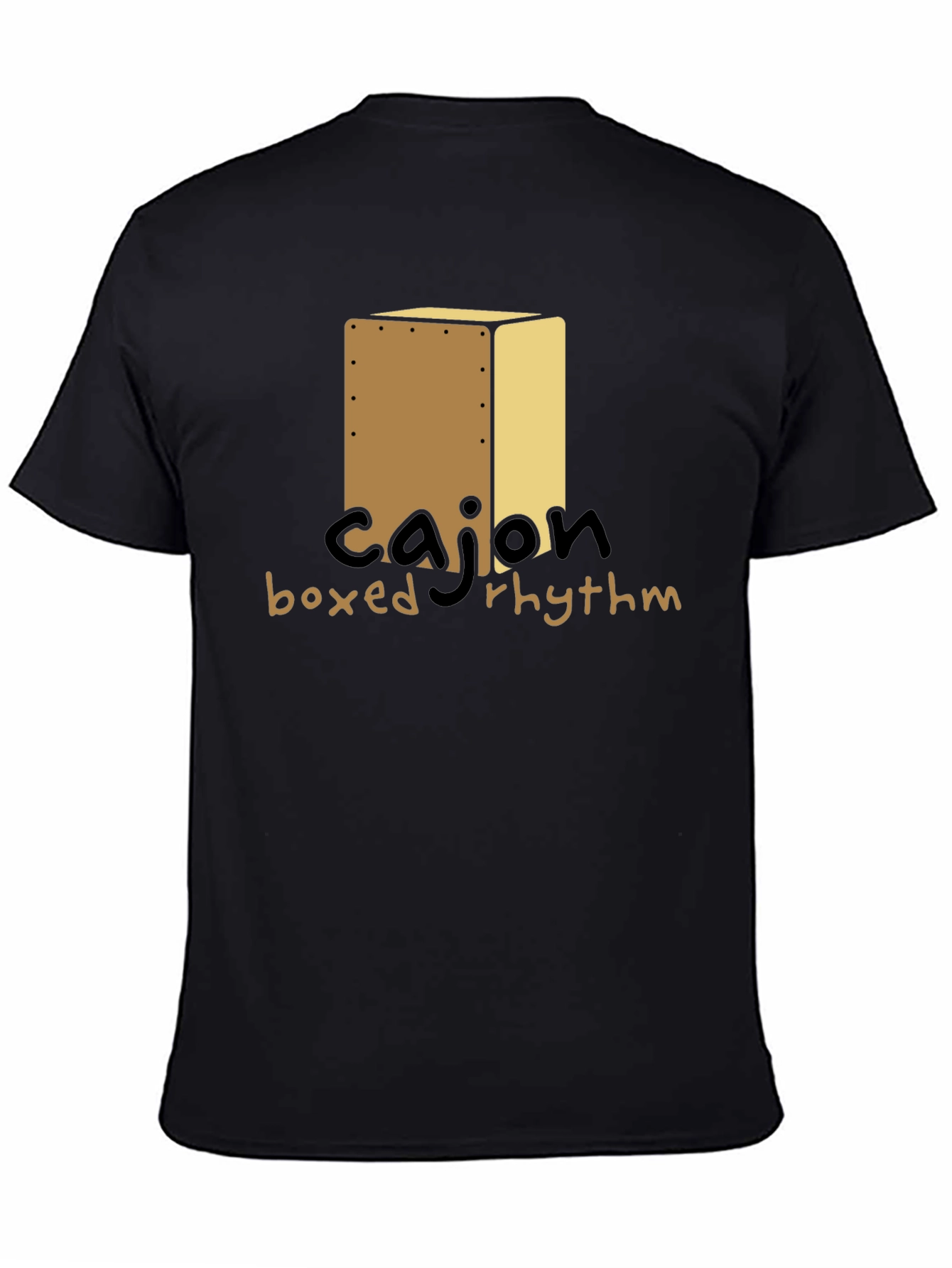 Cajon Boxed Rhythm Graphic Tee - Music Lover T-Shirt