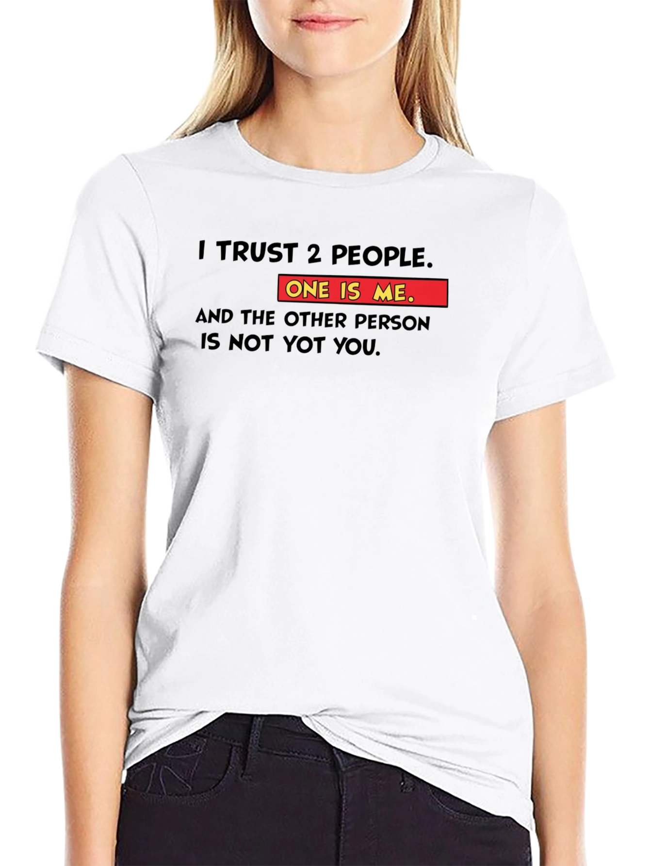 Funny I Trust 2 People Graphic T-Shirt