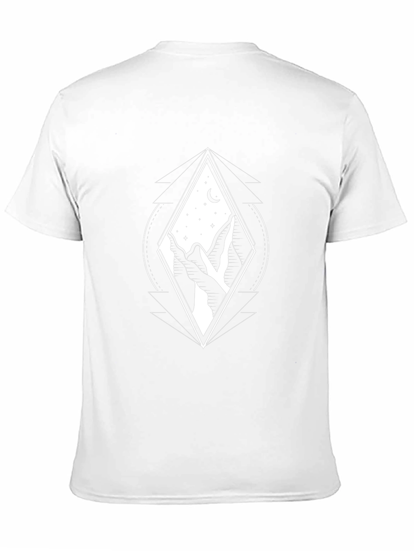 Mountainscape Graphic Tee - Black Cotton Blend T-Shirt