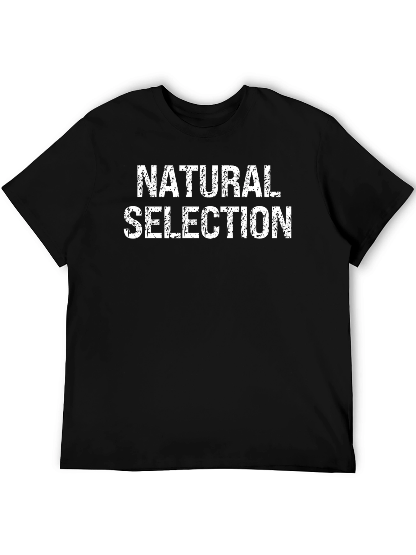 Natural Selection Graphic T-Shirt - Black Casual Tee
