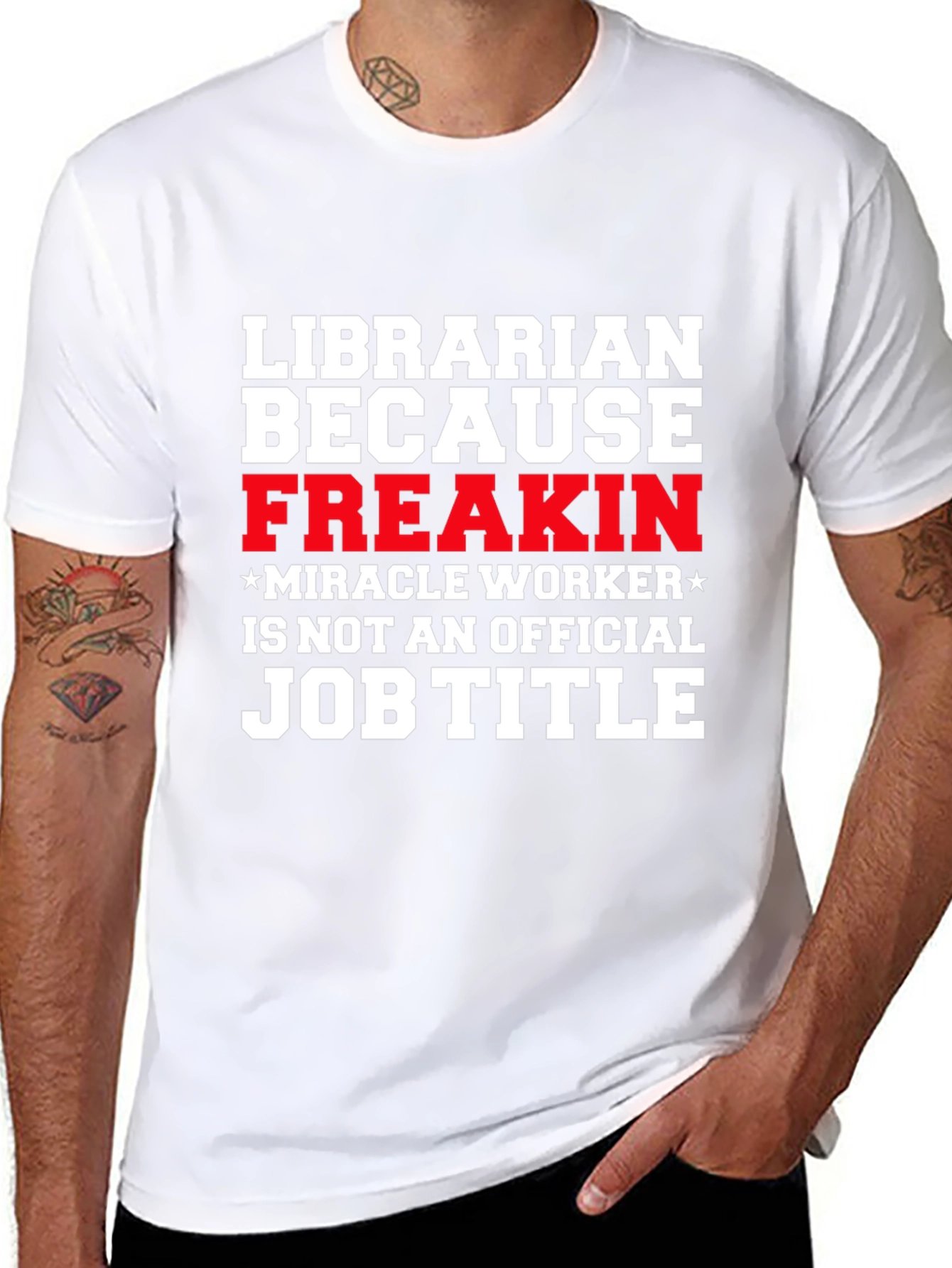 Librarian Funny T-Shirt - Miracle Worker Job Title
