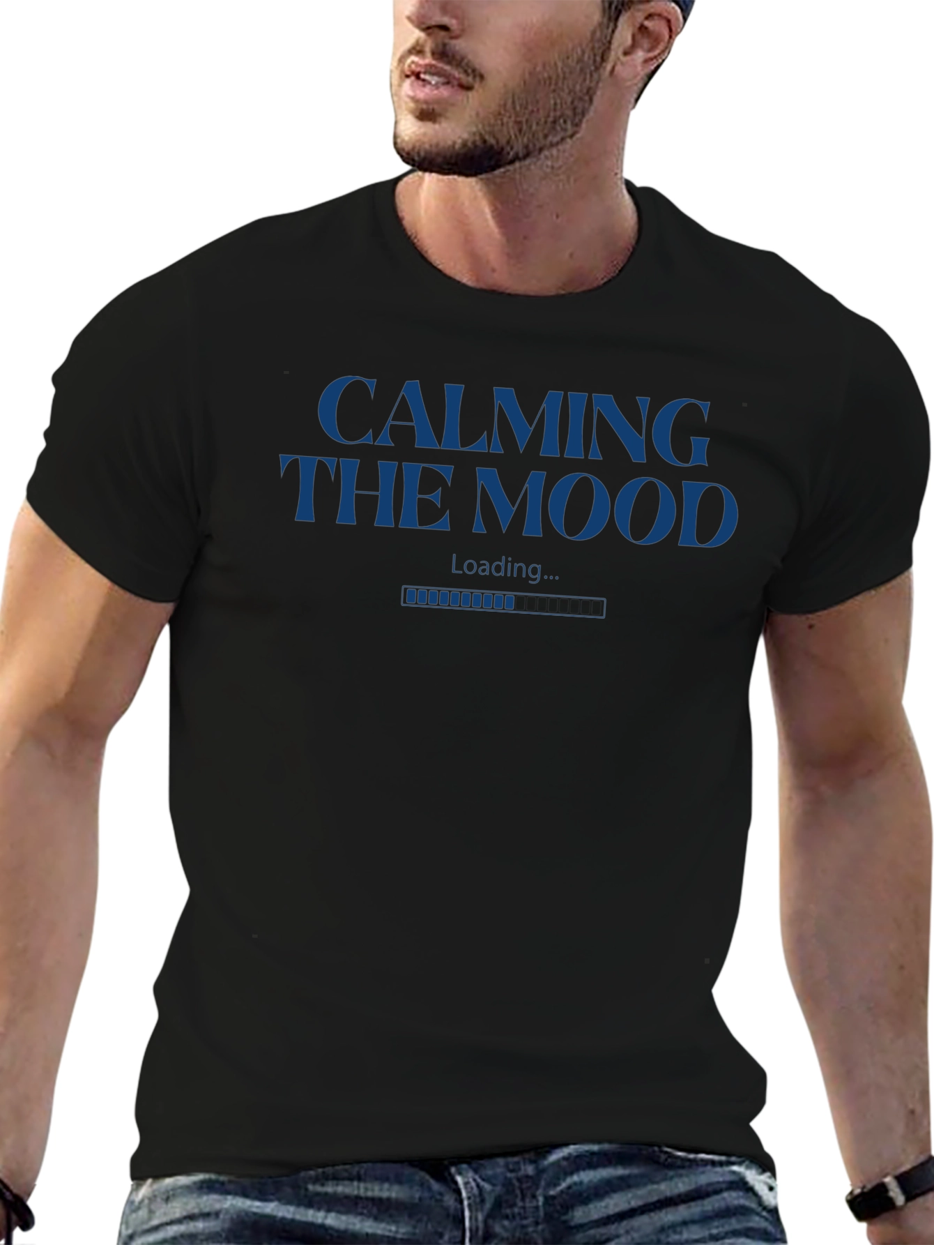 Calming the Mood Loading Black T-Shirt