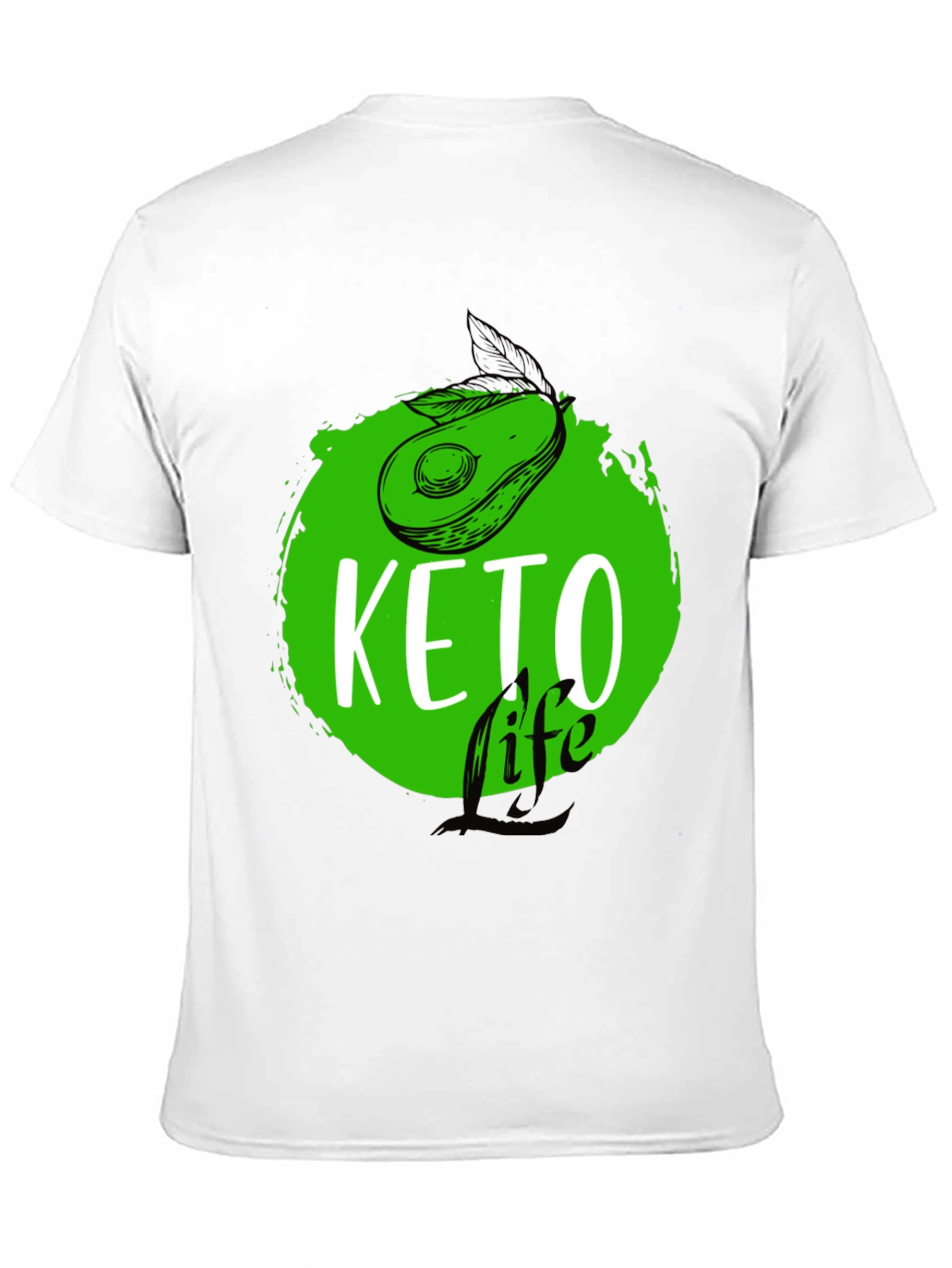 Keto Life Avocado Graphic T-Shirt - Black