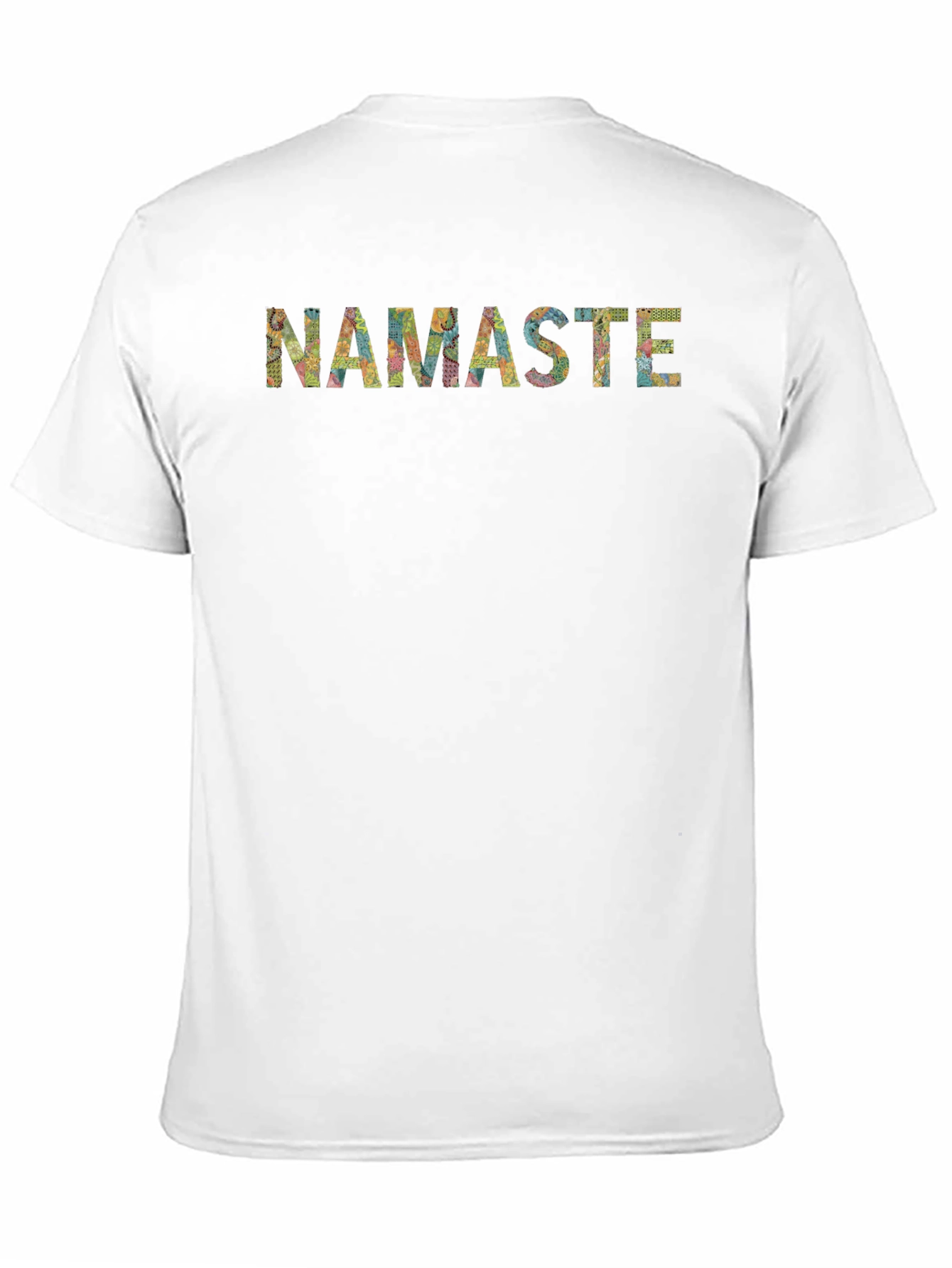 Namaste Patterned Graphic Black T-Shirt