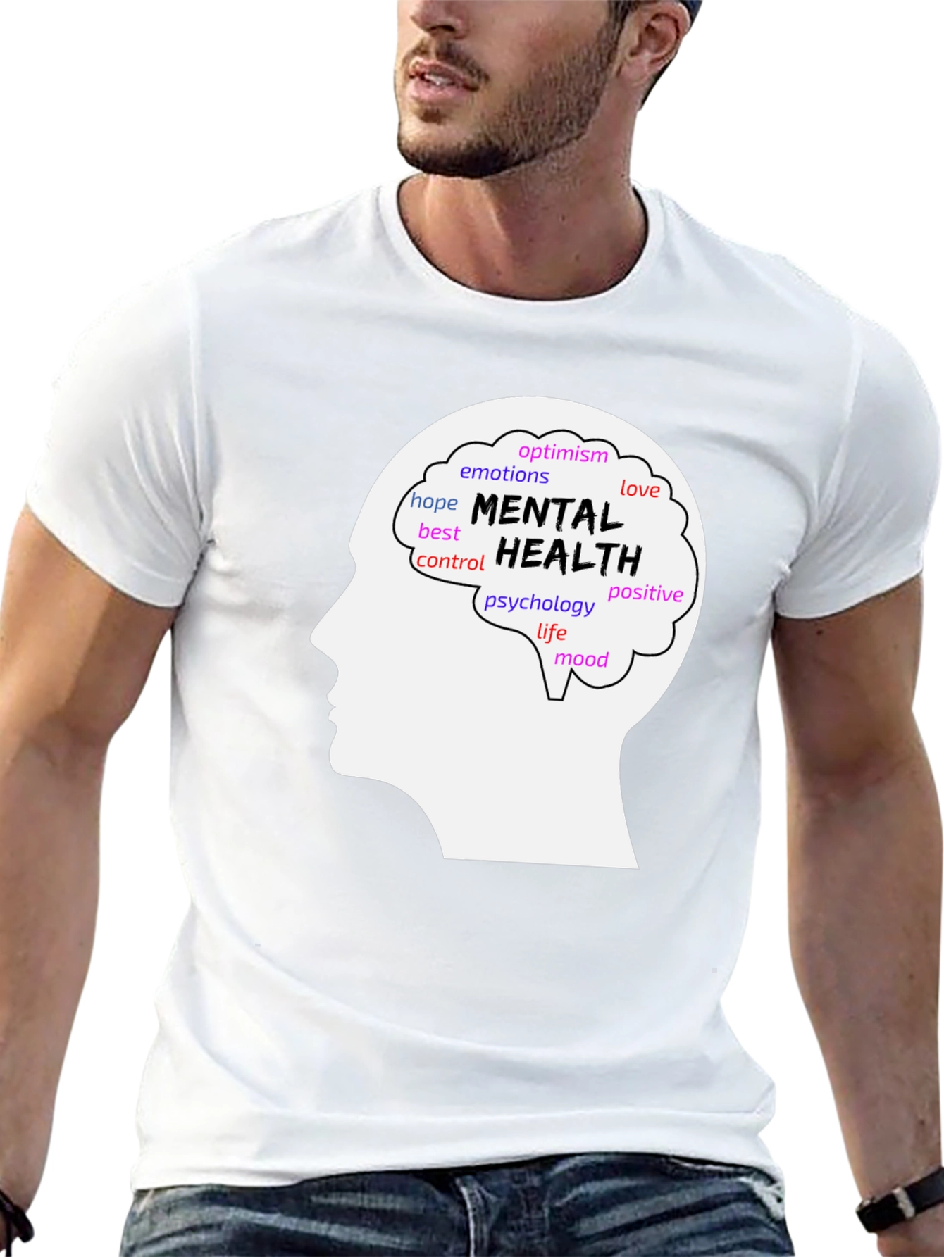 Mental Health Awareness T-Shirt - Brain Design